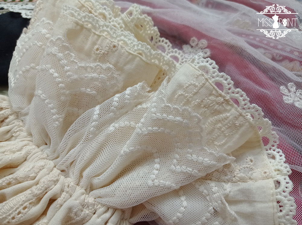 Miss Point~Rich Hymn~Lolita Bavarian Cotton Embroidered Blouse 20864:289266