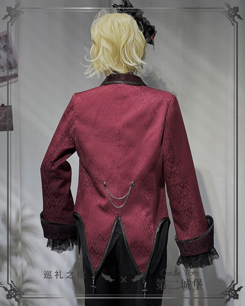 CastleToo - Coffin of Pilgrimage - Ouji Lolita Shirt Pants Suit Medieval European Prince Suit 35586:496670
