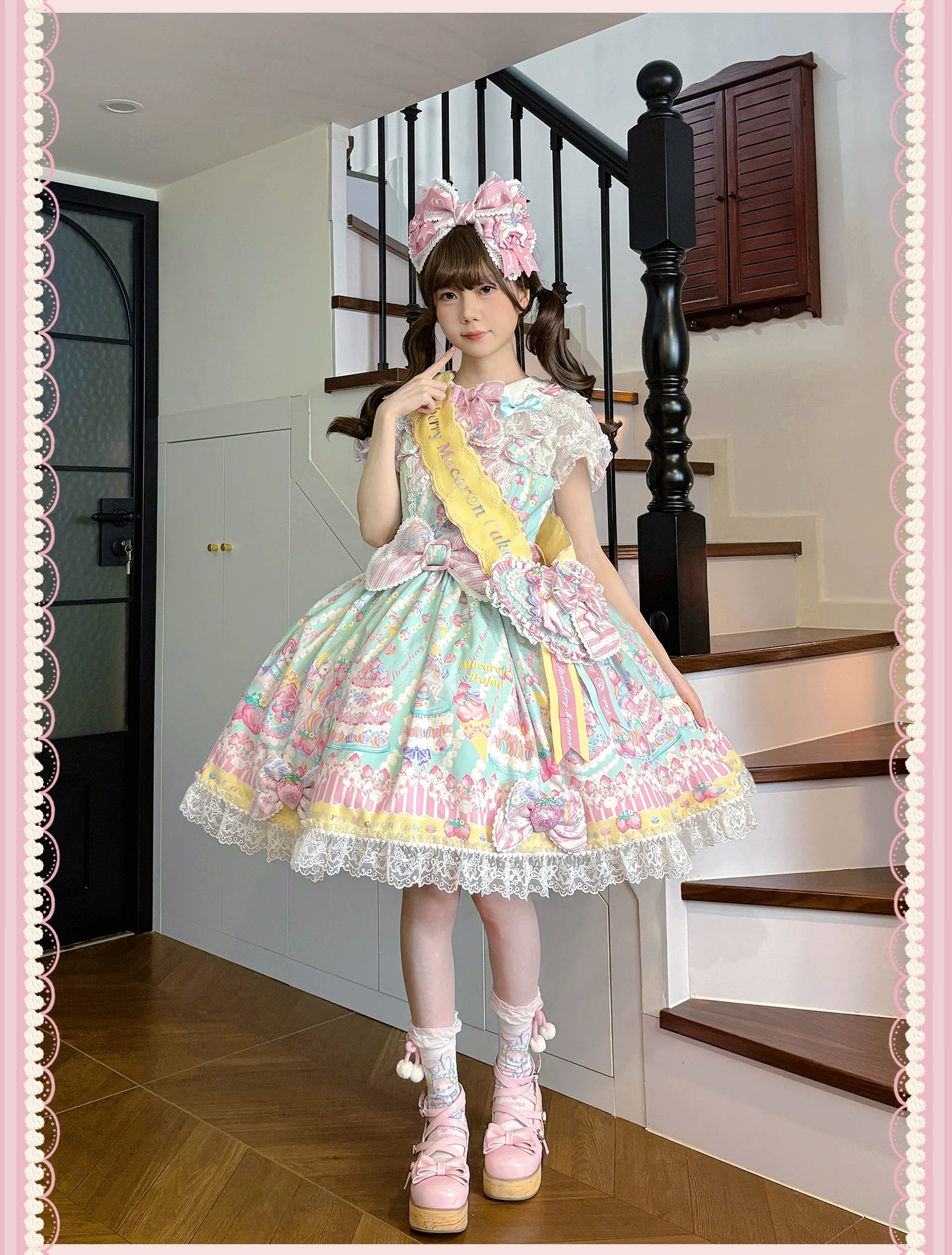Macaron - Printed Sweet Lolita OP Dress, Old School Lolita JSK Available
