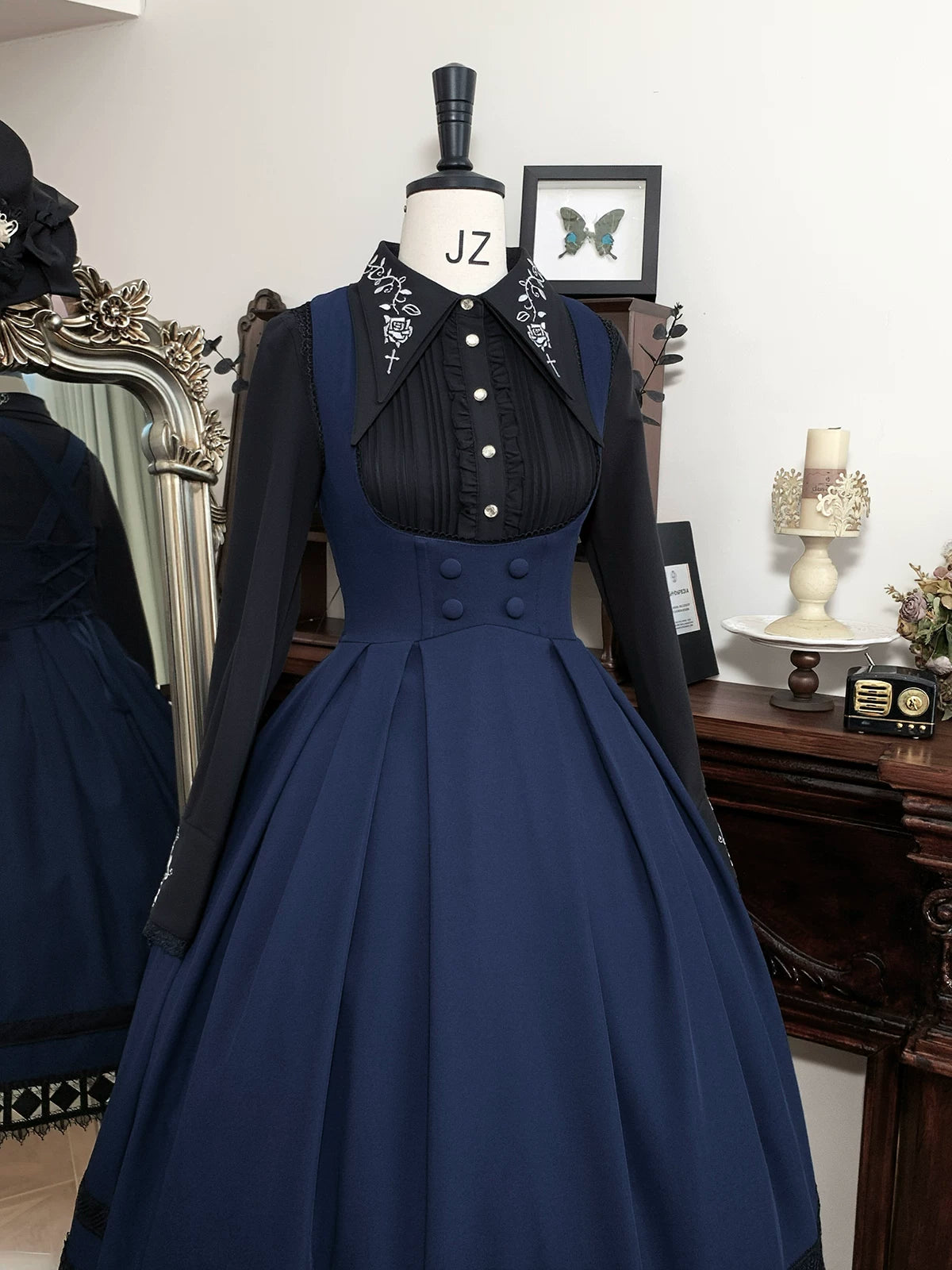 Serenade - Bust-Supporting Elegant Lolita JSK Dress, Three Length Styles 44419:807371