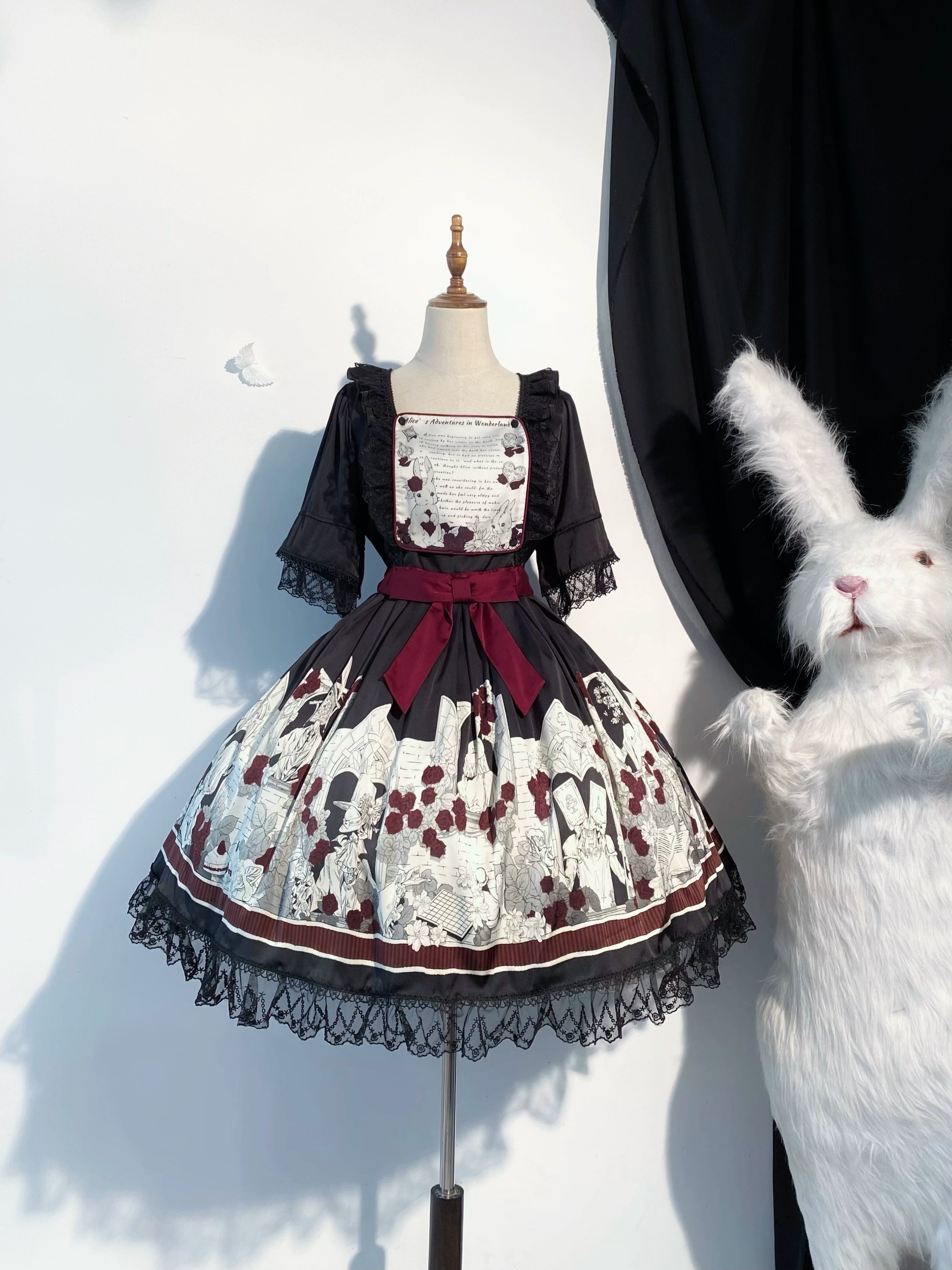 Caged Bird Hotel~Alice~Kawaii Lolita Dress OP Dress Sleepwear 38124:580338