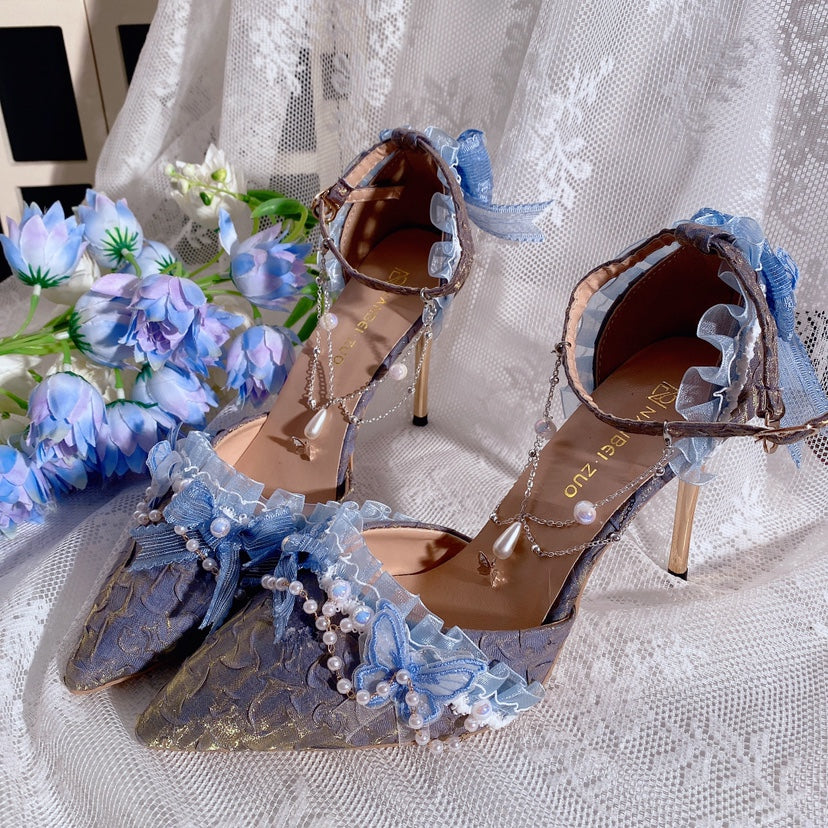 Ximeng Lolita - Deep Sea Hospital - Plus Size Wedding Lolita Bridal Shoes Customized Heels
