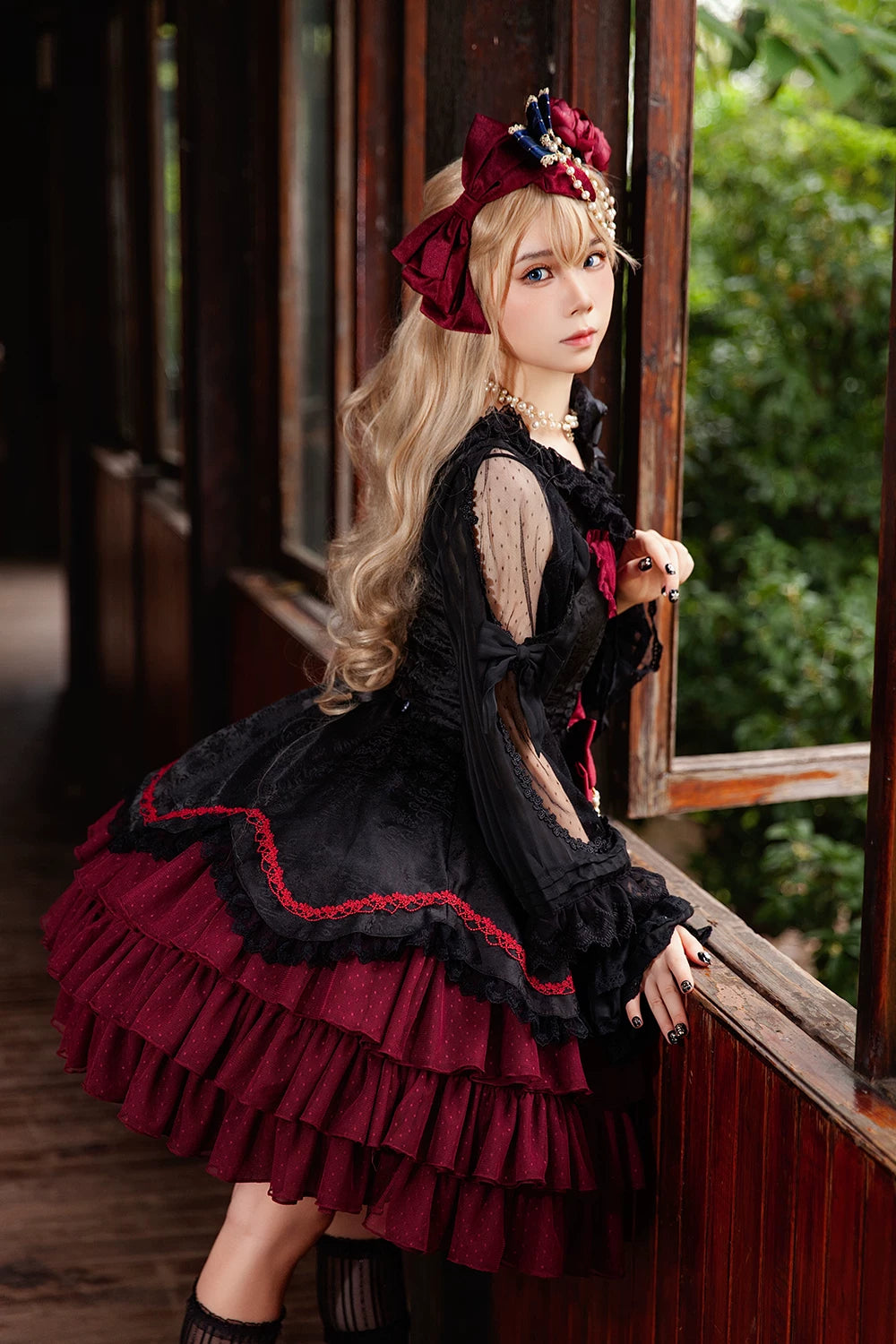 Pearl Box - Classic Lolita JSK, Bustle Back Hem 44506:811379