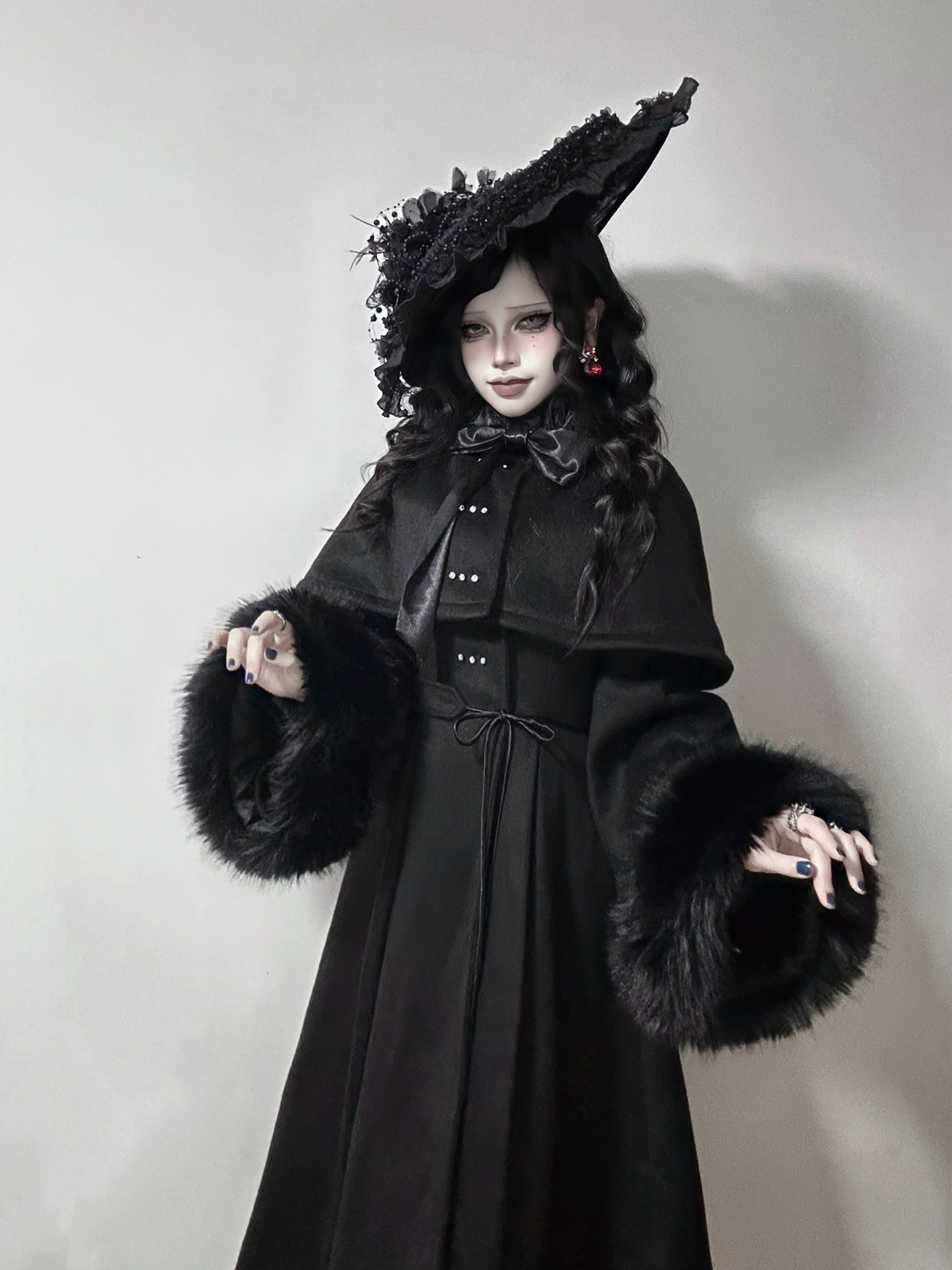 The Original Witch - Silent Hill - Winter Long Gothic Lolita Coat, Detachable Cape 43932:790204