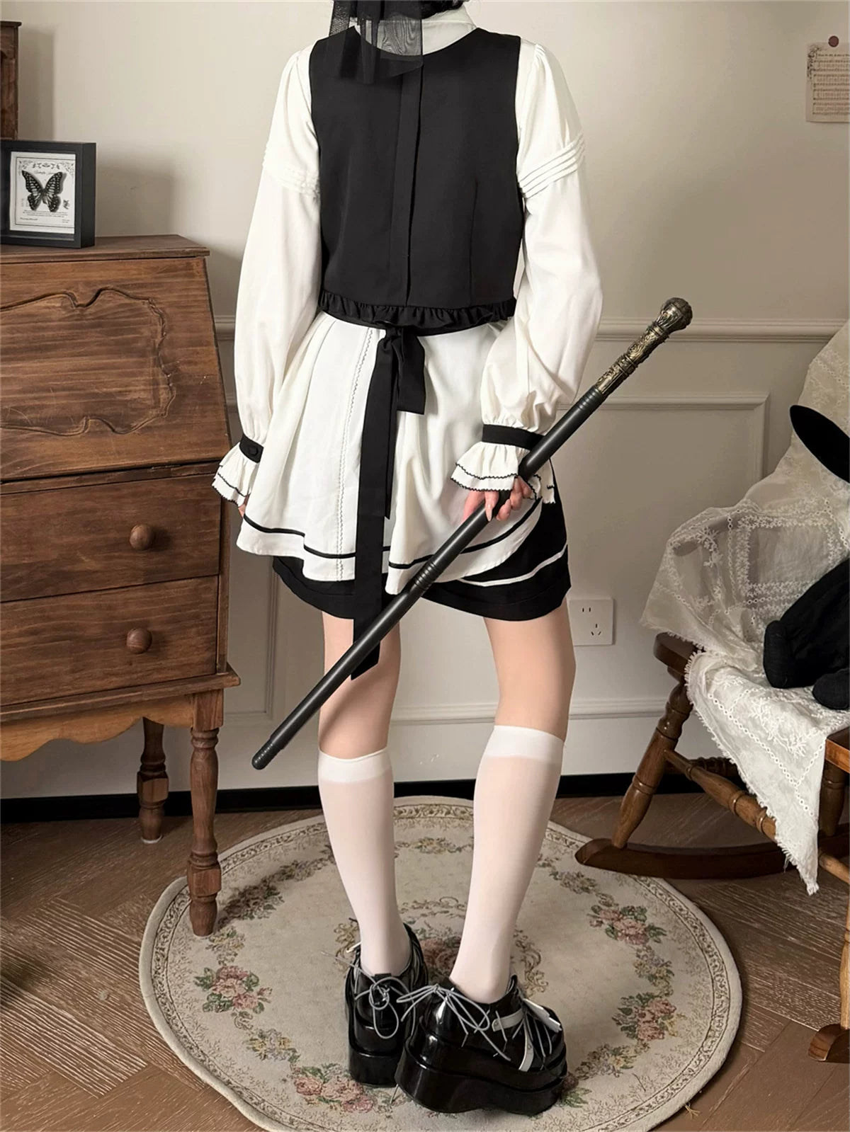 Silent Melody - Ouji Lolita Chiffon Blouse or Musical Note Embroidered Skirt 45484:853544