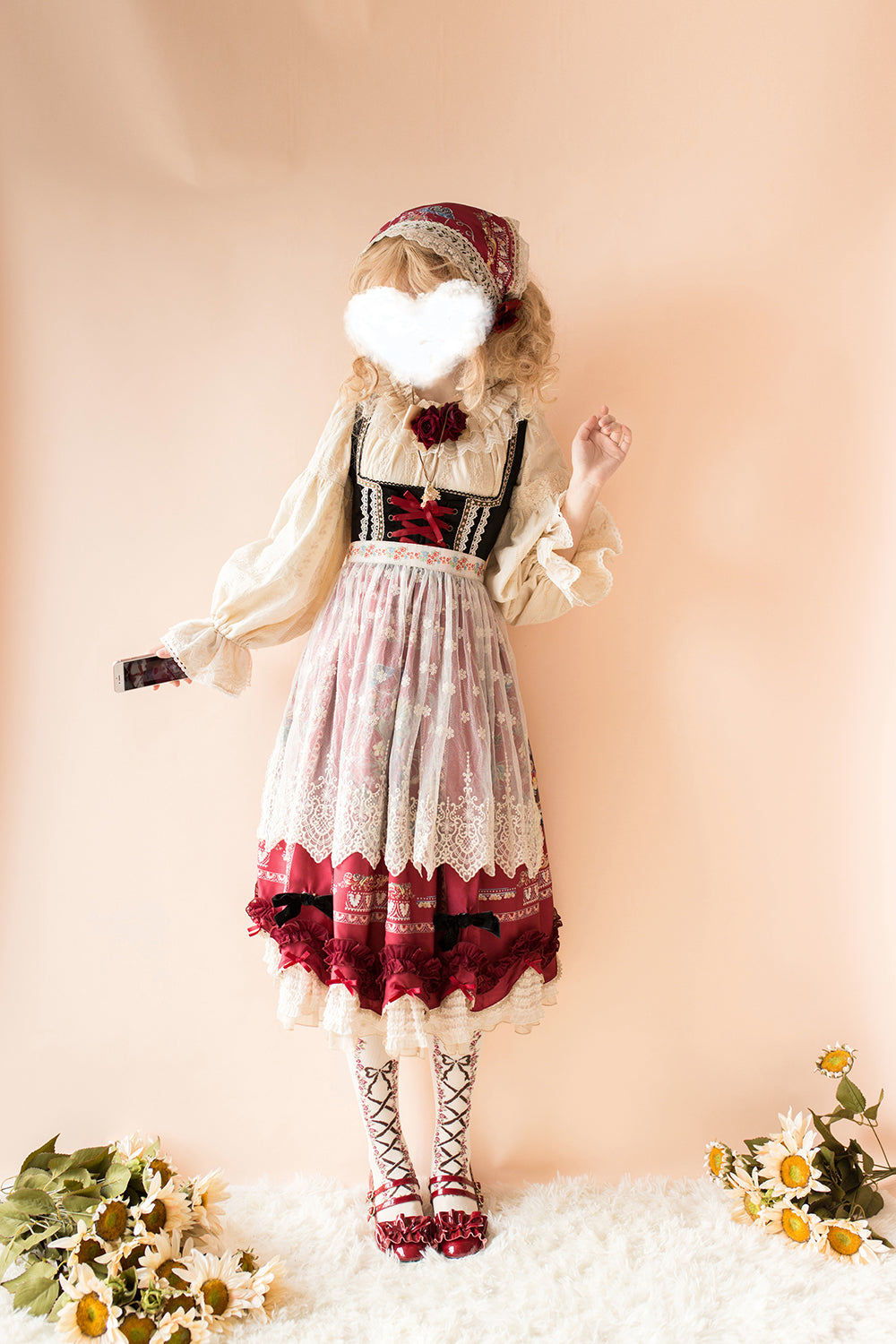 Miss Point - Rich Hymn - Lolita Bavarian Countryside Lace Embroidery Apron