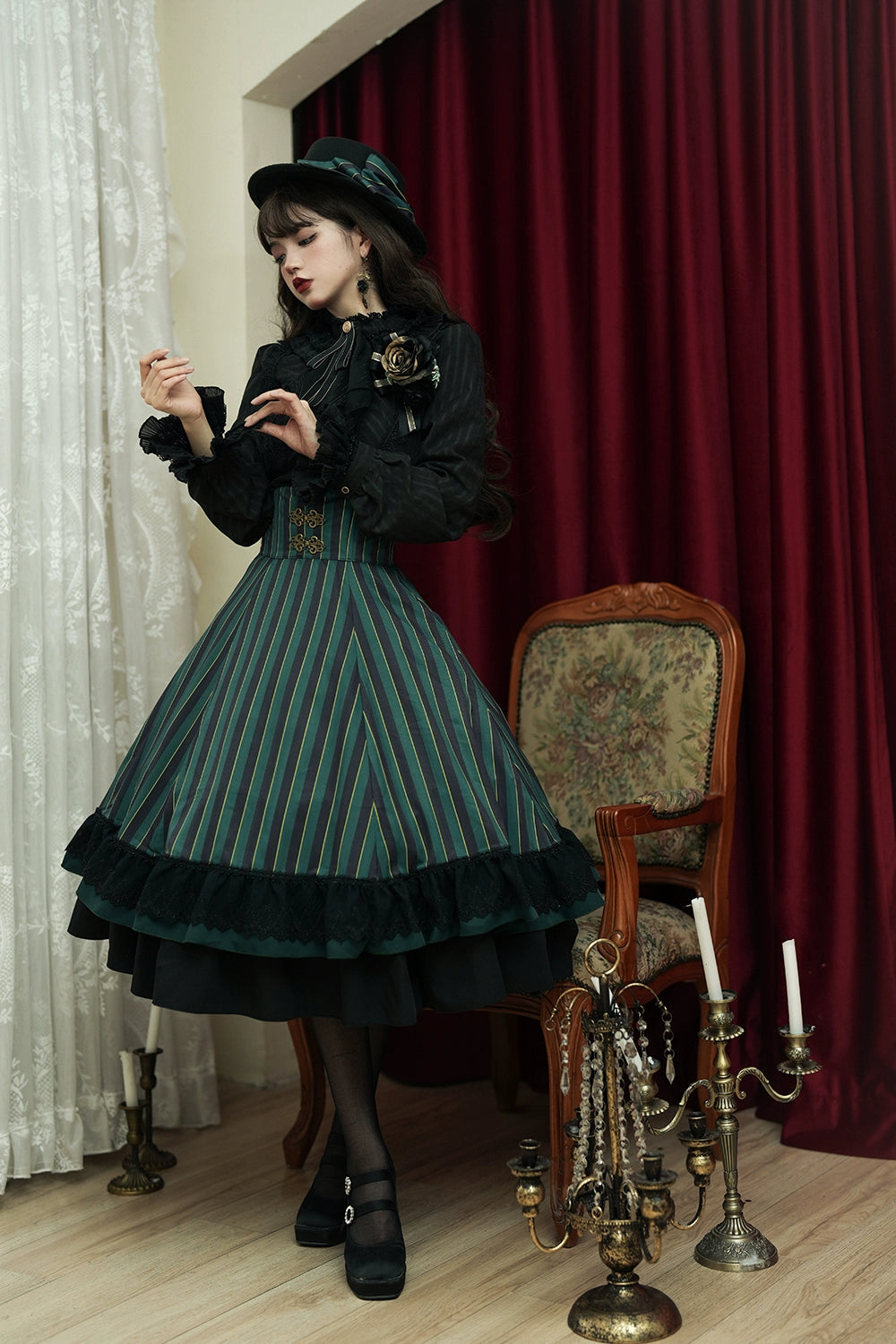 (Buyforme)Miss Point~Custom-Made Lolita Elegant Stand Collar Lolita Shirt 21546:312766