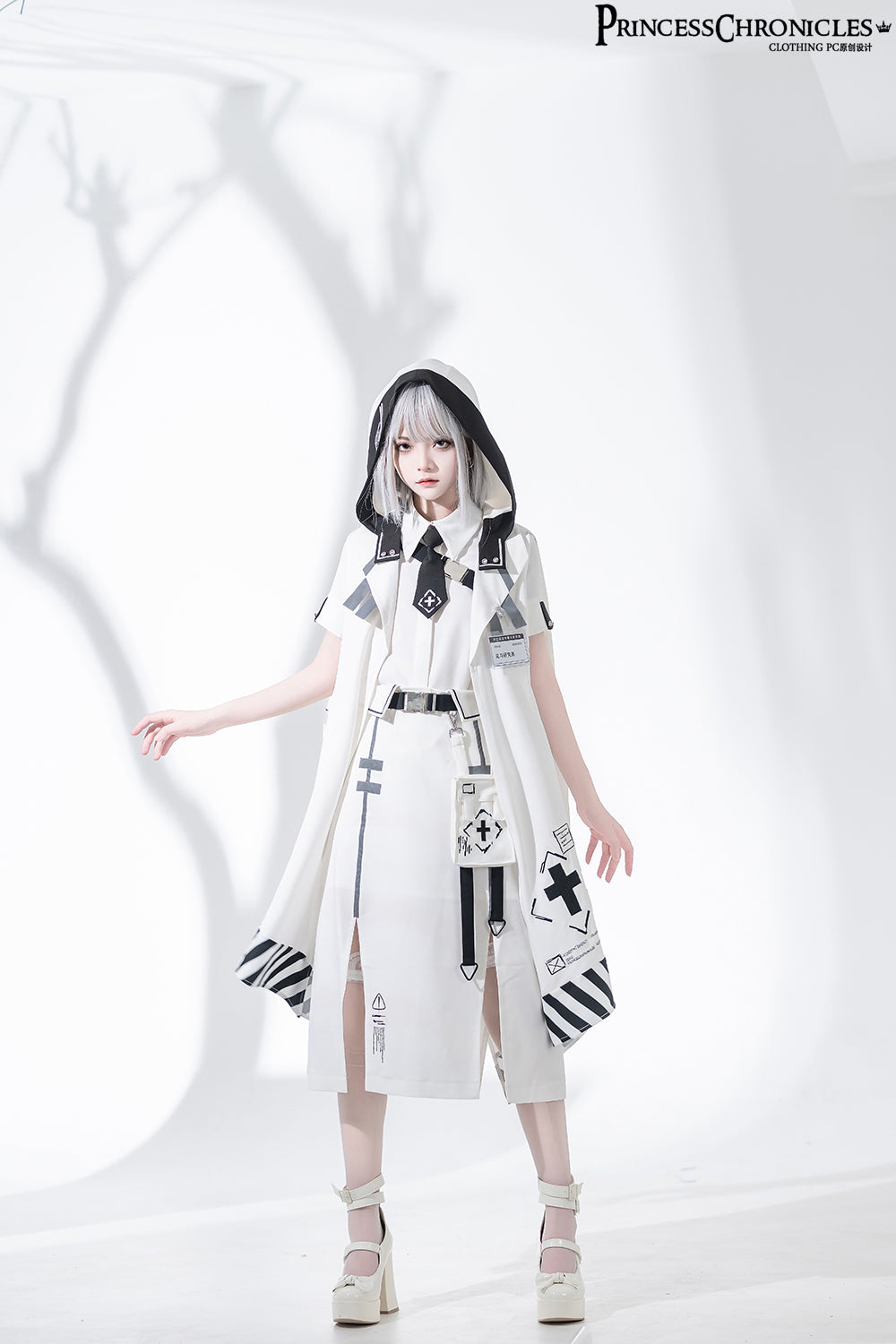 Princess Chronicles - Dry sea and Ashlar - Ouji Lolita White Cloak Set