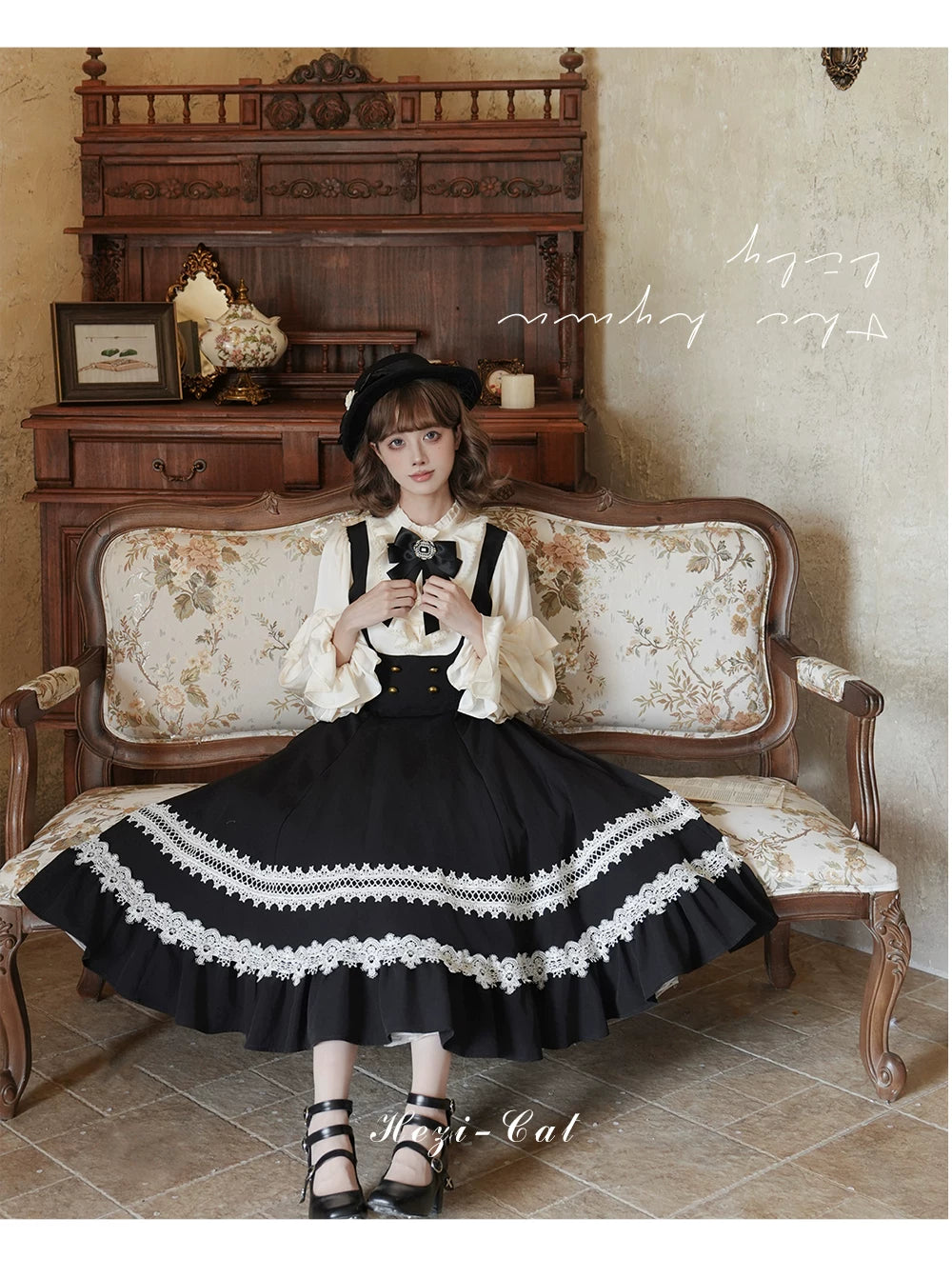 Hometown Autumn - Plus Size Classic Lolita Fake Two-Piece OP Dress 45667:857561