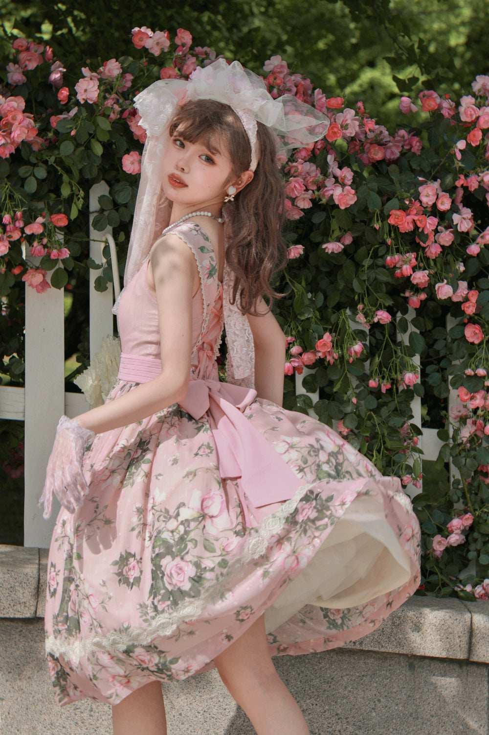 Miss Point - French Rose - Elegant Lolita JSK Dress