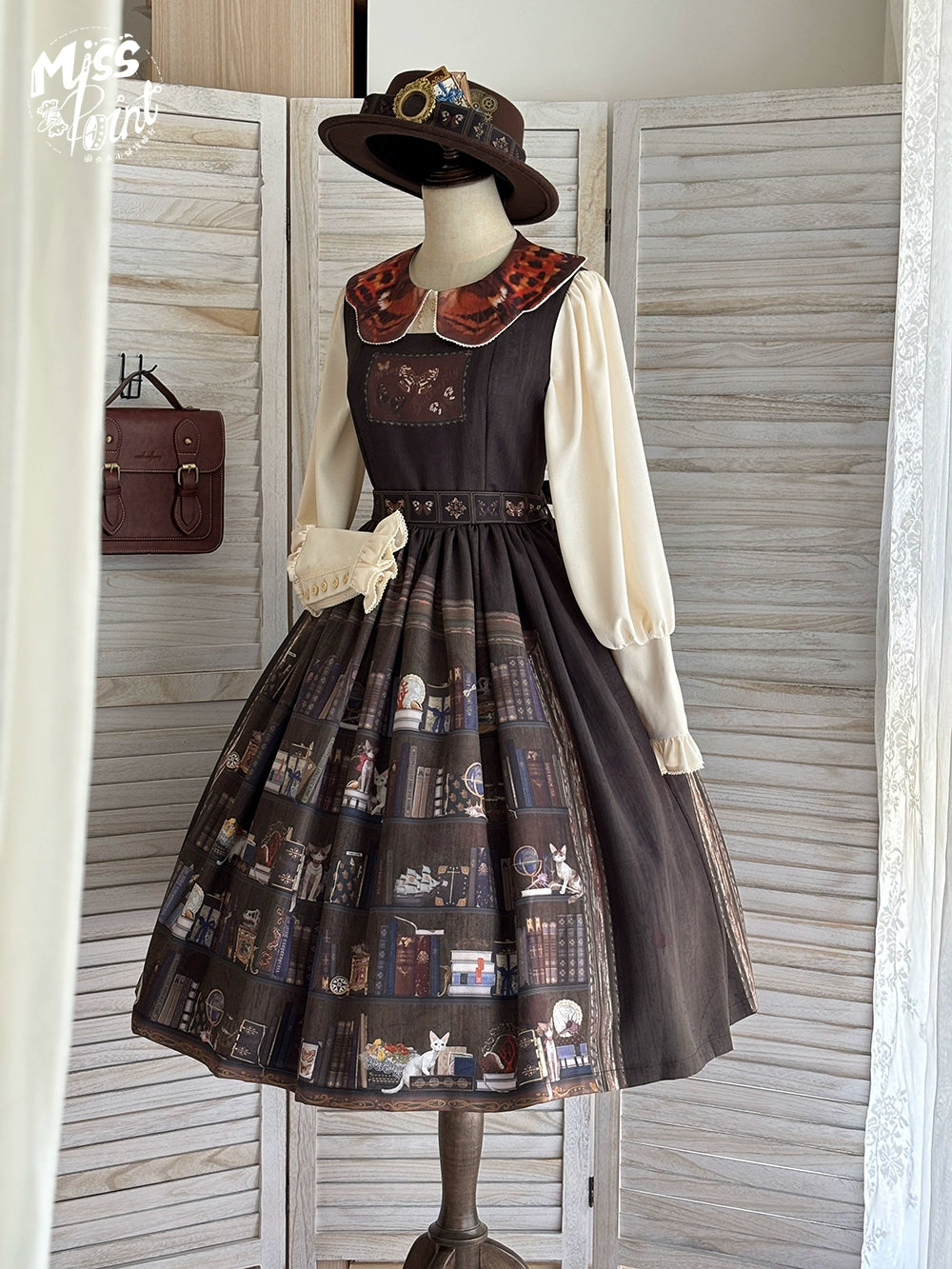 Miss Point - German Bookshelf - Classic Lolita Printed JSK Dress 44029:792923