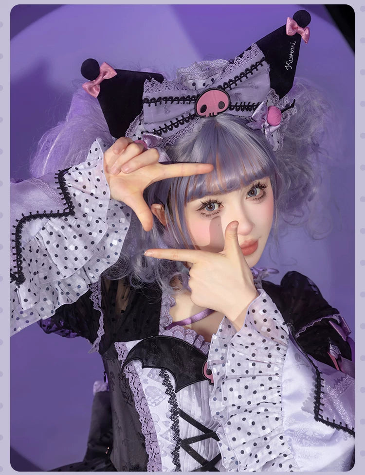 IP Collab Gorgeous Lolita OP Dress, Polka Dot Accent