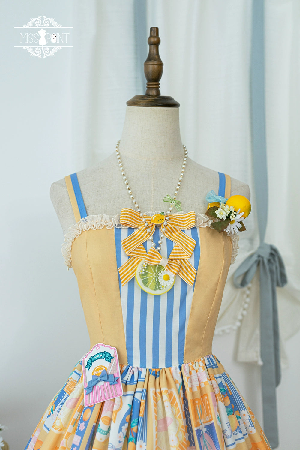 Miss Point~Daisy Lemon~Daily Lolita Lemon Print JSK Customized 21502:310556