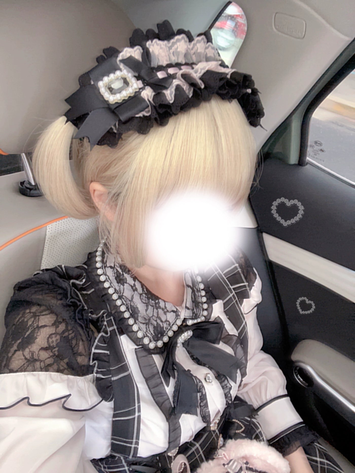 (BFM)Cheese Cat~Jirai Kei Lolita Hairband Lace Headdress   