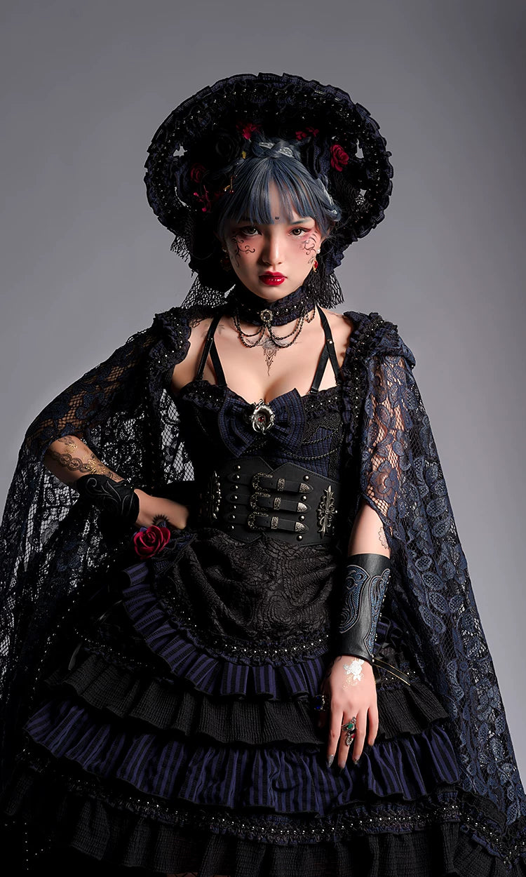 Ismailia - Gothic Lolita JSK Dress, Lace & Rose