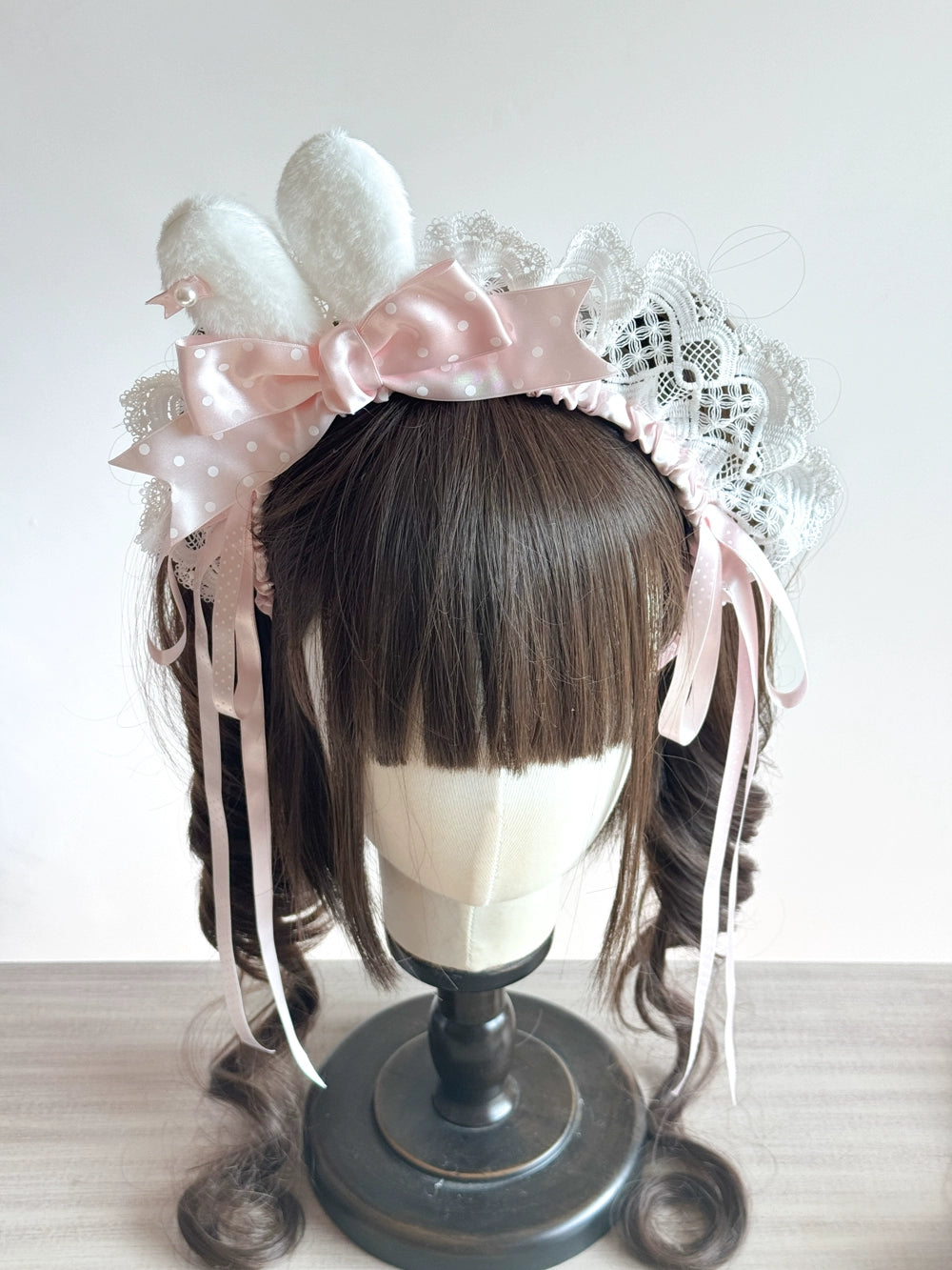 MAID - Sweet Lolita Bunny Ear Headband, Customizable Color 44109:795743