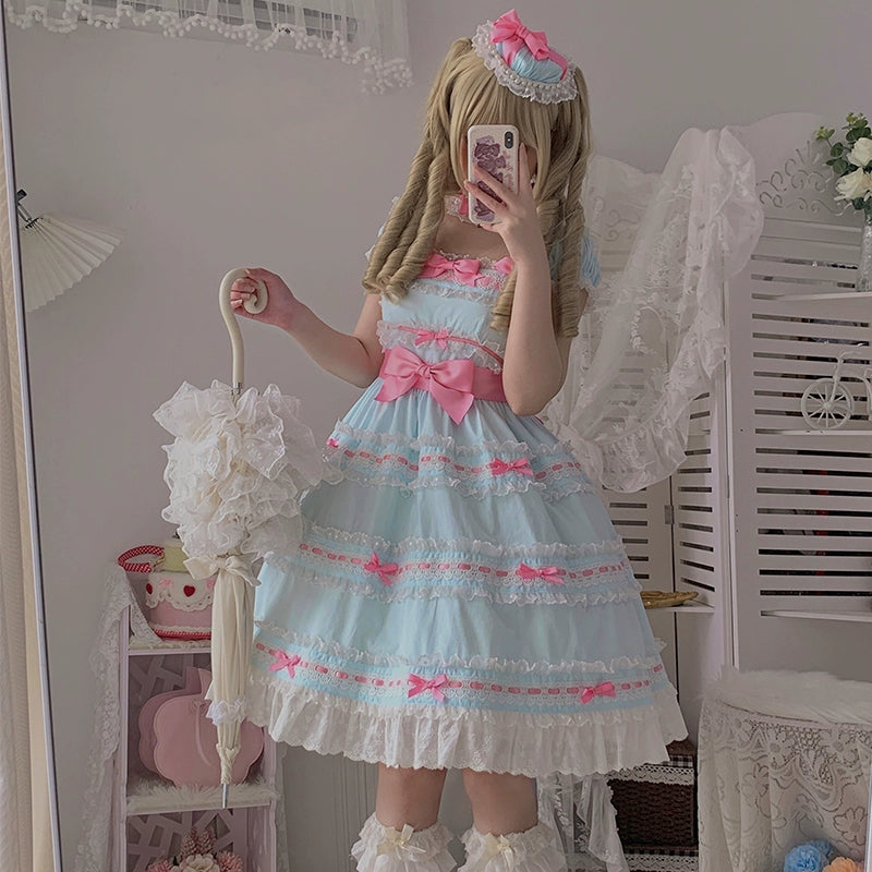 NanShengGe - Love Ice Cream - Sweet Lolita OP Dress Plus Size Multicolor