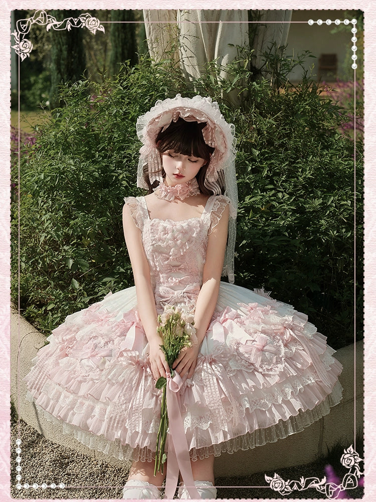 Shuang Sheng Xiao Xiong - Heart of Love - Sweet Lolita Wedding JSK, Bow Details 44306:803243