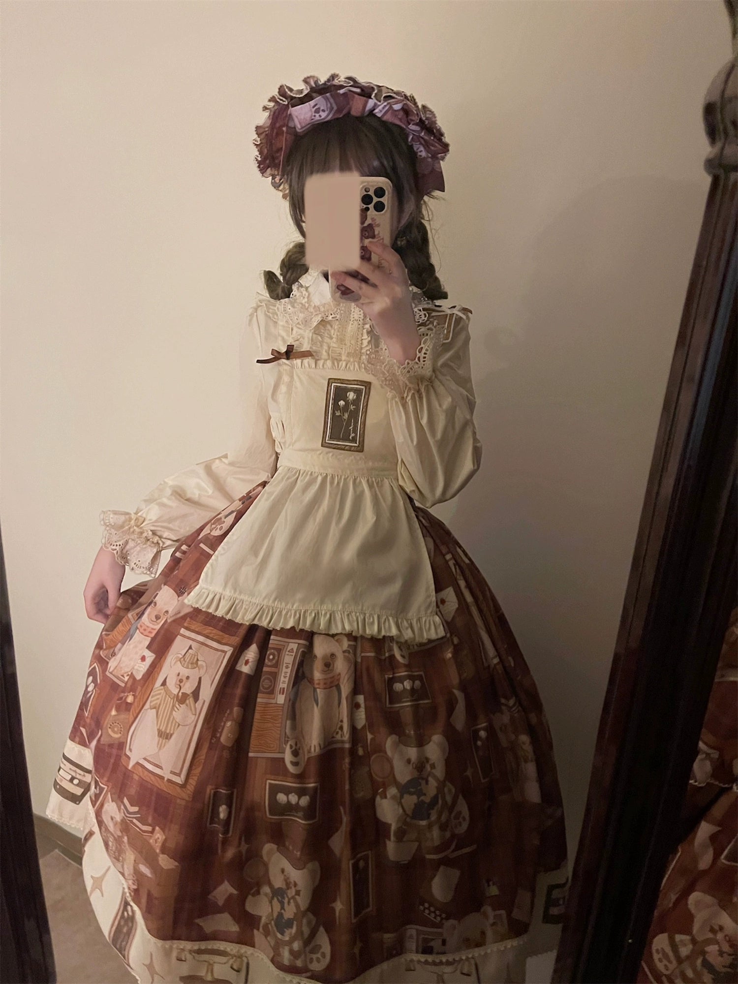 Babyblue~Gretel Bear~Vintage Lolita Dress Teddy Bear Prints Dress 33574:430456