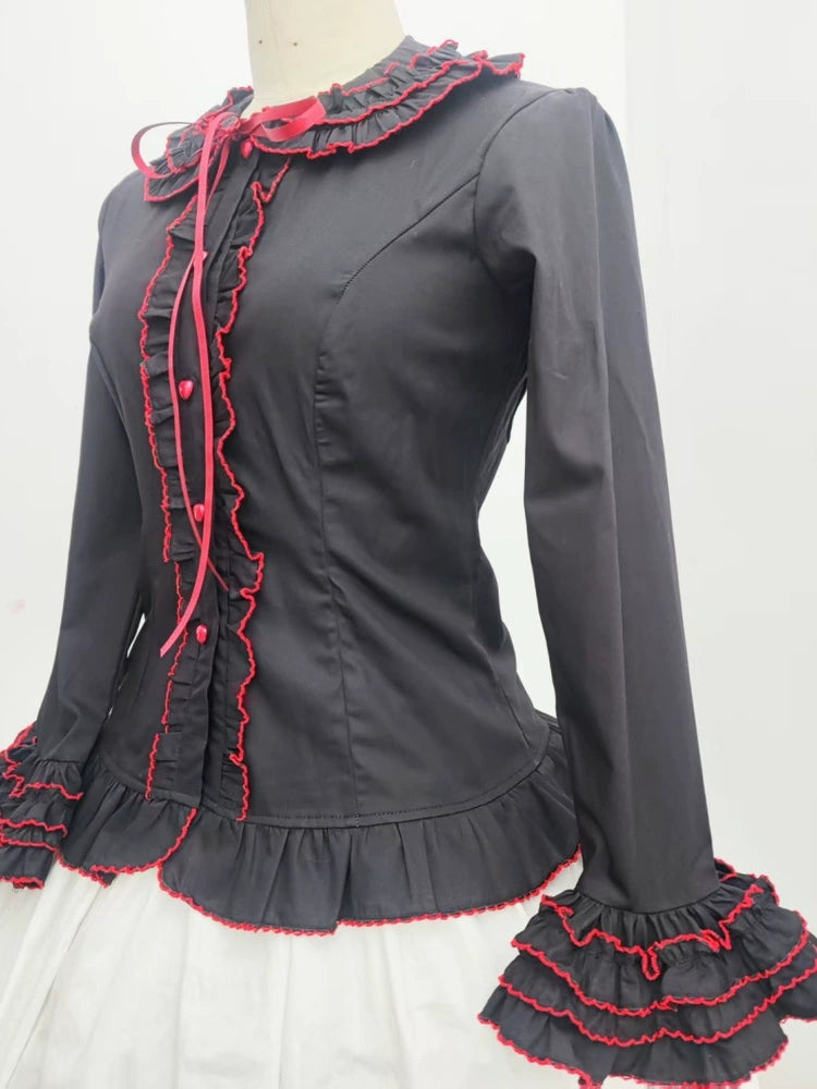 Sweet Angel - Cotton Sweet Lolita Shirt, Flared Cuffs 44104:795686