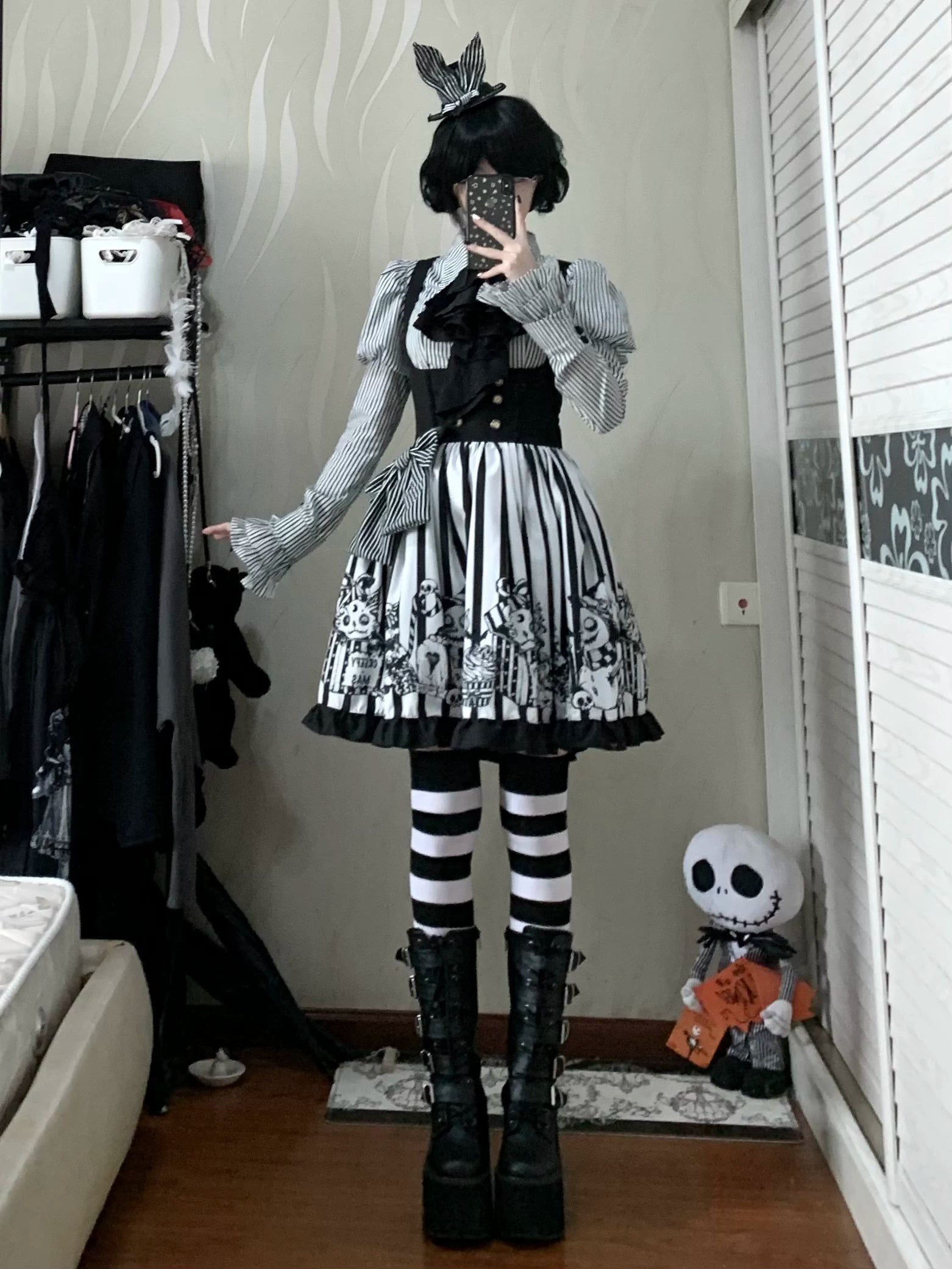 Strange Christmas - Striped Gothic Lolita JSK, Bust Supporting Dress 44412:807173