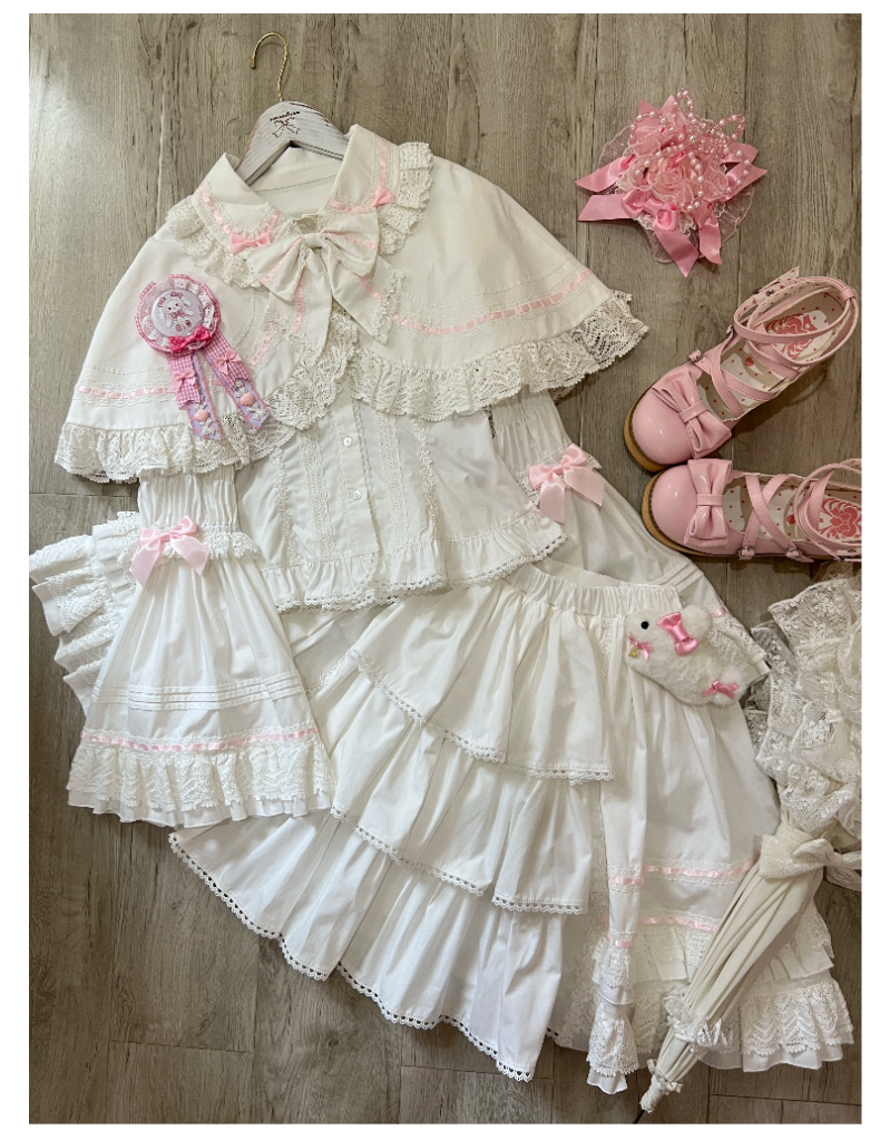 AerialCat - Praying Snowfall - Old School Lolita Skirt Suit Cape Princess Sleeve Shirt 39180:615714