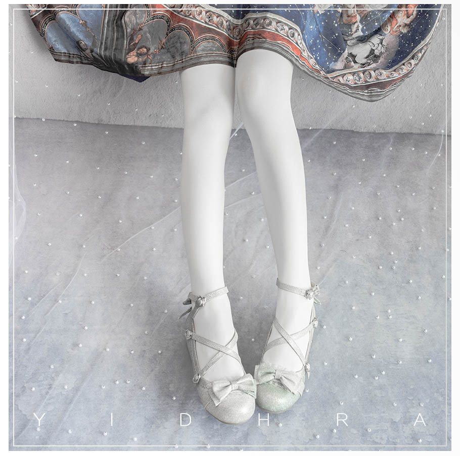 Yidhra - 120D Daily Lolita Velvet Spring Leggings, Solid Color One Size 120D-white / 3.0 version / extended version