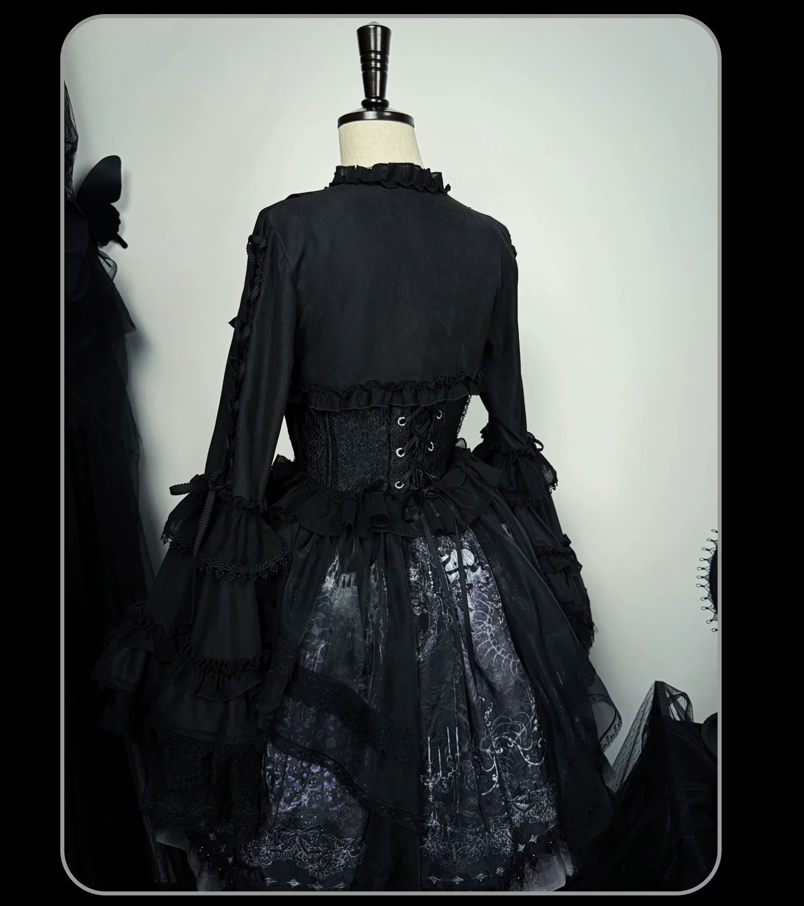 Susin Lolita - Bone-Eroded Butterfly - Gothic Lolita JSK & SK Set 44051:793300
