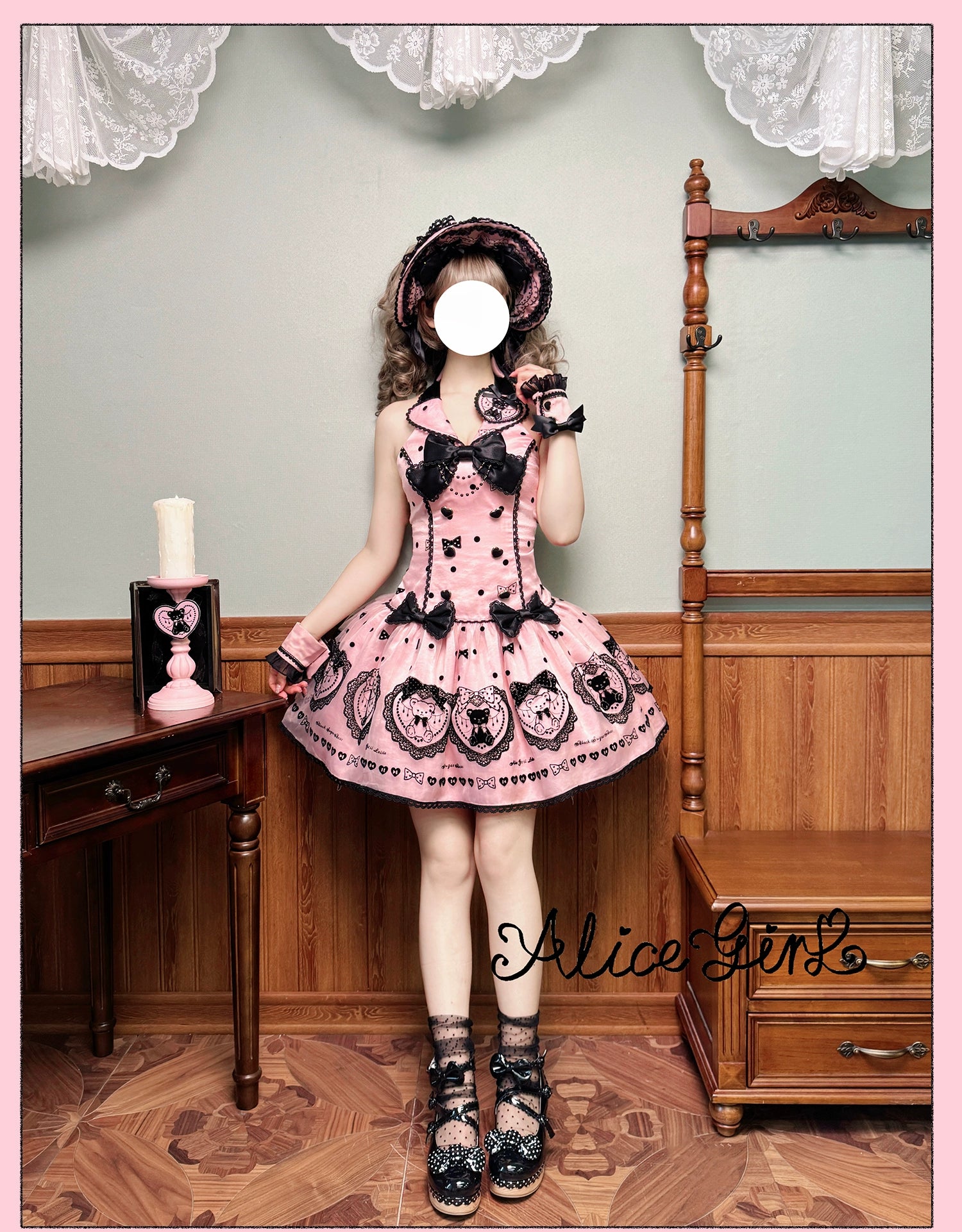 Alice Girl - Brown Sugar Bear - Printed Sweet Lolita Dress, Multiple Styles 43697:783243
