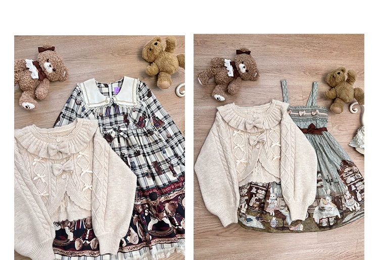 Napoleon Pastry - Sweet Lolita Cardigan, Detachable Bows 44423:807555