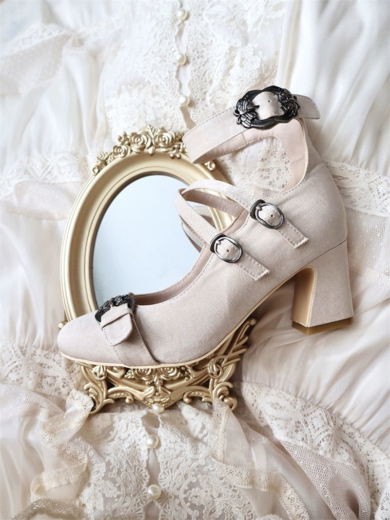 MR.Qiutian~Velia~Elegent Lolita Shoes CLA Thick Heel Shoes 34226:480938