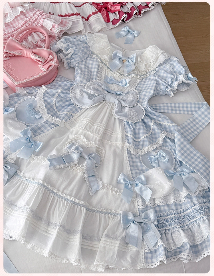 Mademoiselle Pearl - Heart Woven Concerto - IP Collab Sweet Lolita OP Dress, Bow Accents 43765:785898