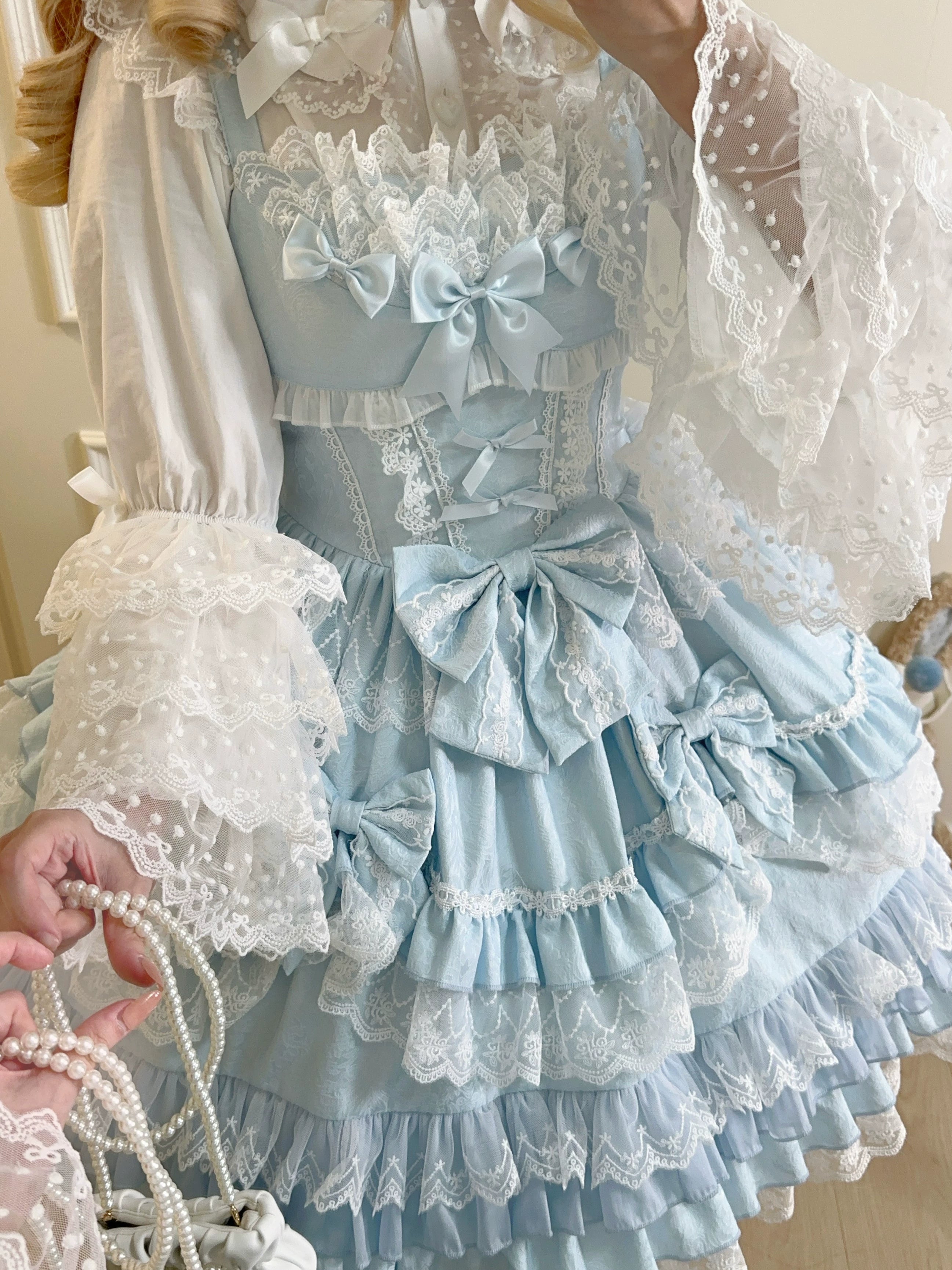 Flower Ode - Doll-like Sweet Lolita Jumper Dress