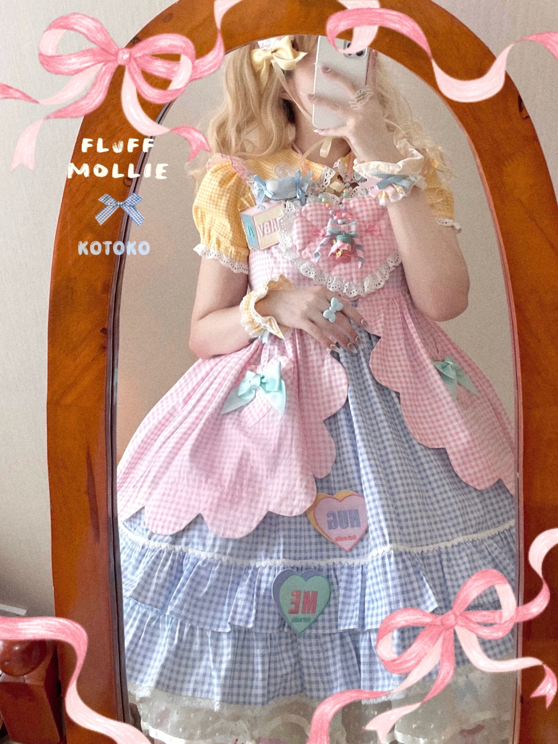 (BFM)Fluff Mollie~Bean Breakfast~Sweet Lolita Overskirt Daily Daily Petaled Skirt 33148:407534