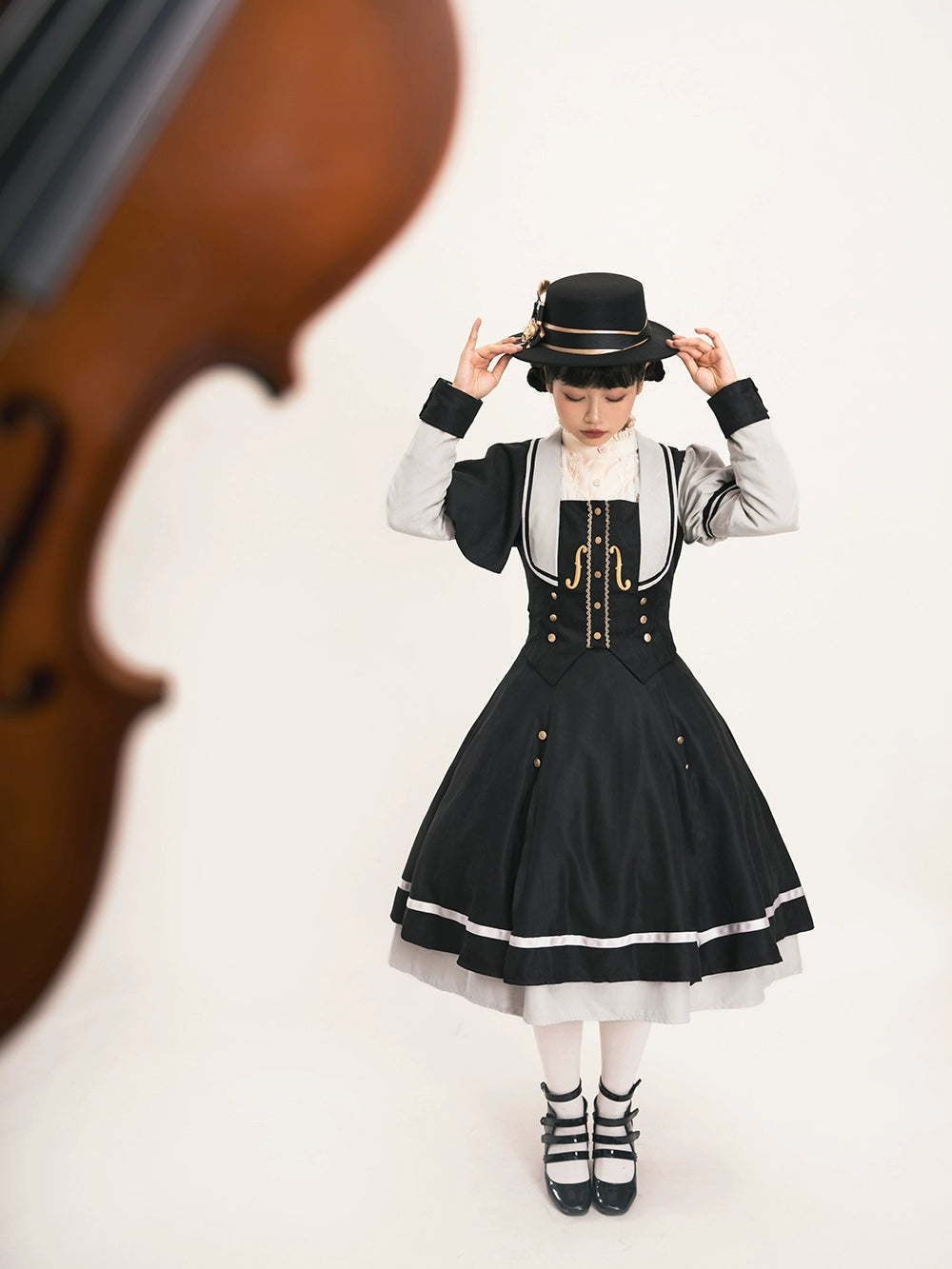 Miss Point~Golden Movement~Elegant Lolita Fishbone Skirt Customized 32242:381442