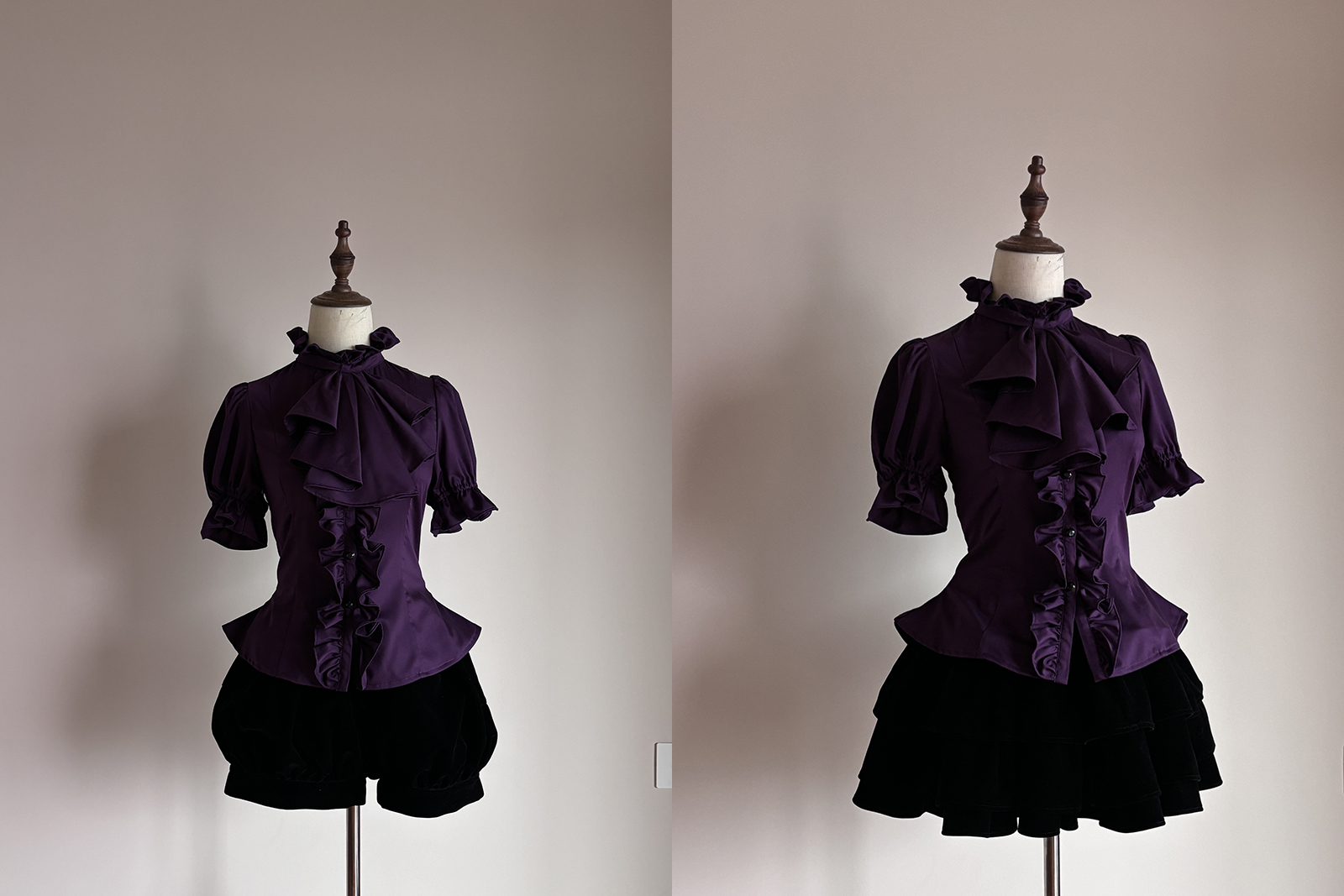 A Tiny Cake - Doll-like Velvet Lolita Skirt, Tiered Skirt 44618:814528