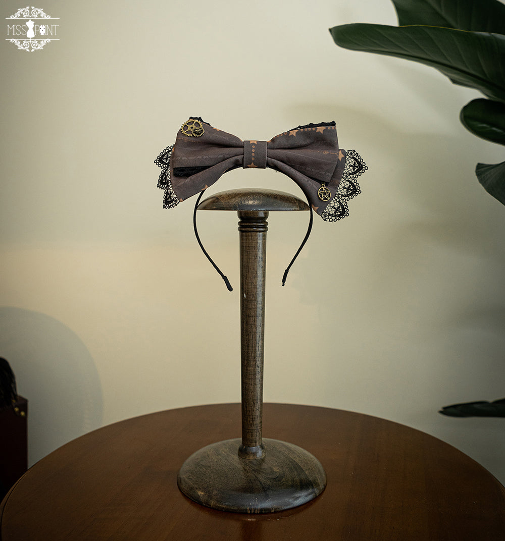 Miss Point - Demon Hunter's Diary - Lolita Accessories Hat KC Necklace Brooch Waistband Coffee-colored KC