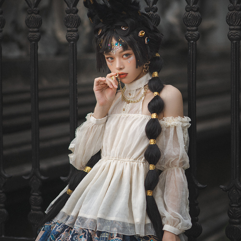 Miss Point - Dusk Bester - Egyptian Lolita Halter Attached Sleeve Blouse