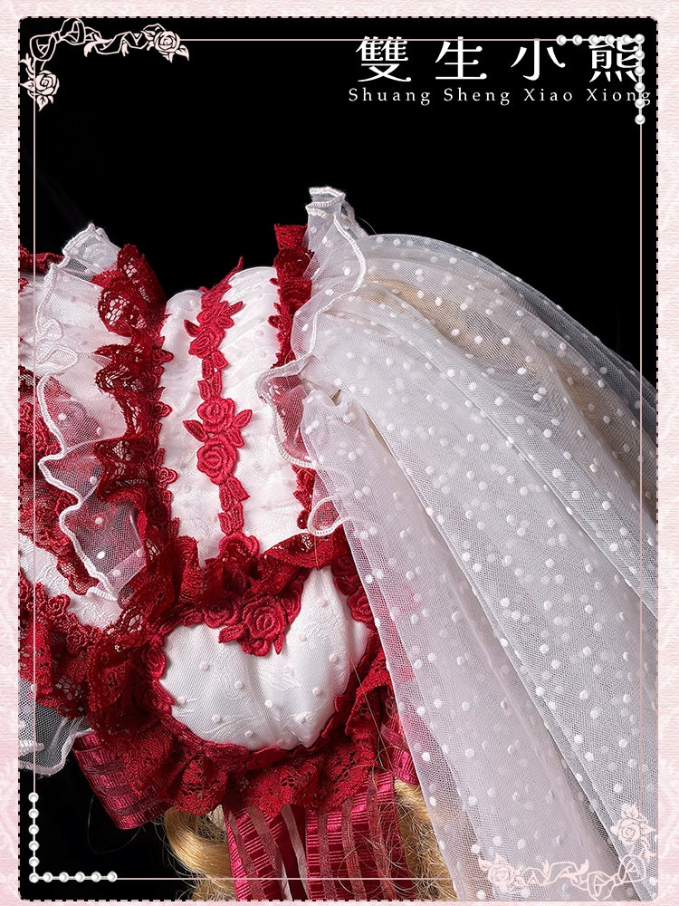 Shuang Sheng Xiao Xiong - Heart of Love - Lace Sweet Lolita Accessory Set 44308:803680
