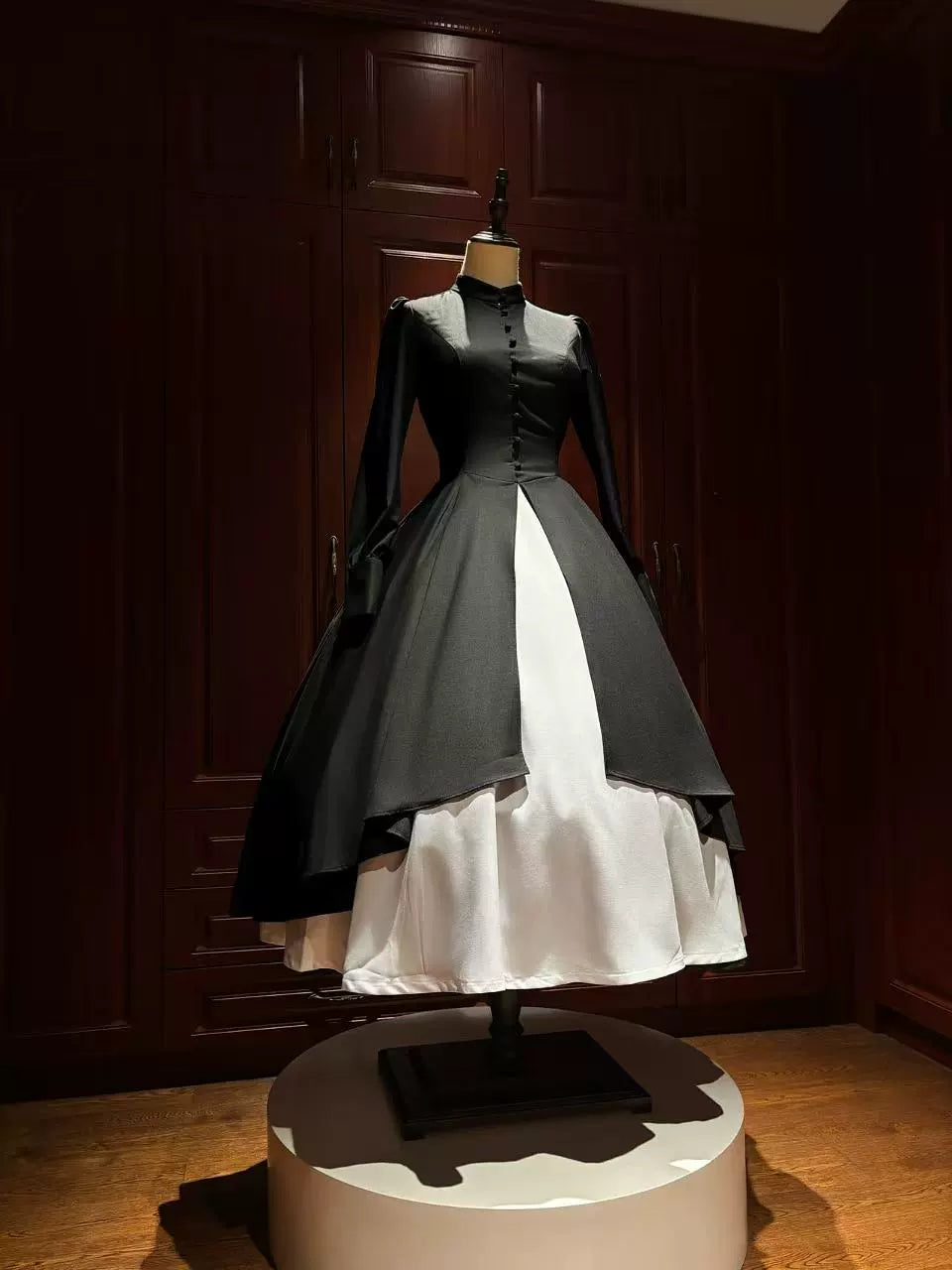 LetterfromGod - Night Watchman - Gothic Lolita OP Dress, Open-Front Hem 43998:791562