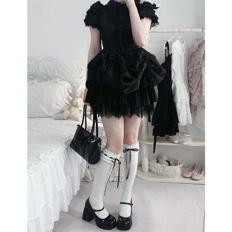 Roji Roji - Gentle Town - Sweet Lolita Cotton Calf Socks, Ankle Socks 37510:602290