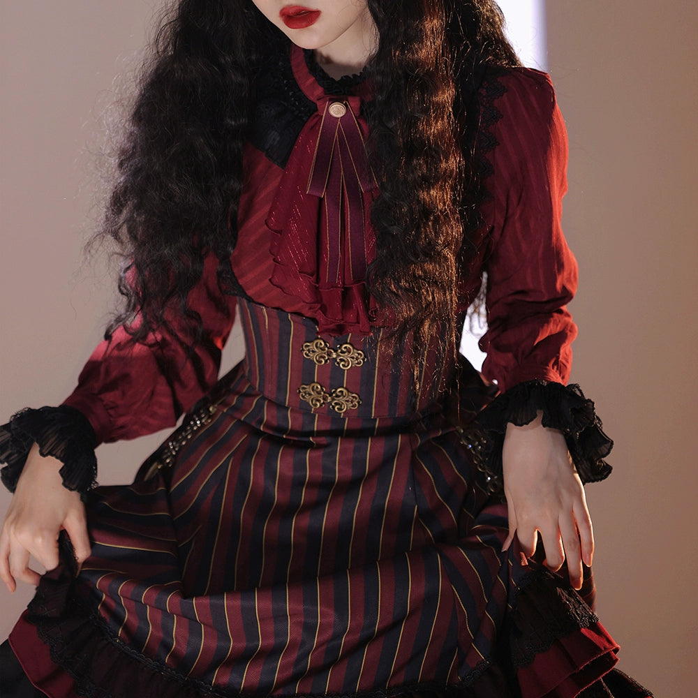 (Buyforme)Miss Point~Custom-Made Lolita Elegant Stand Collar Lolita Shirt 21546:312788