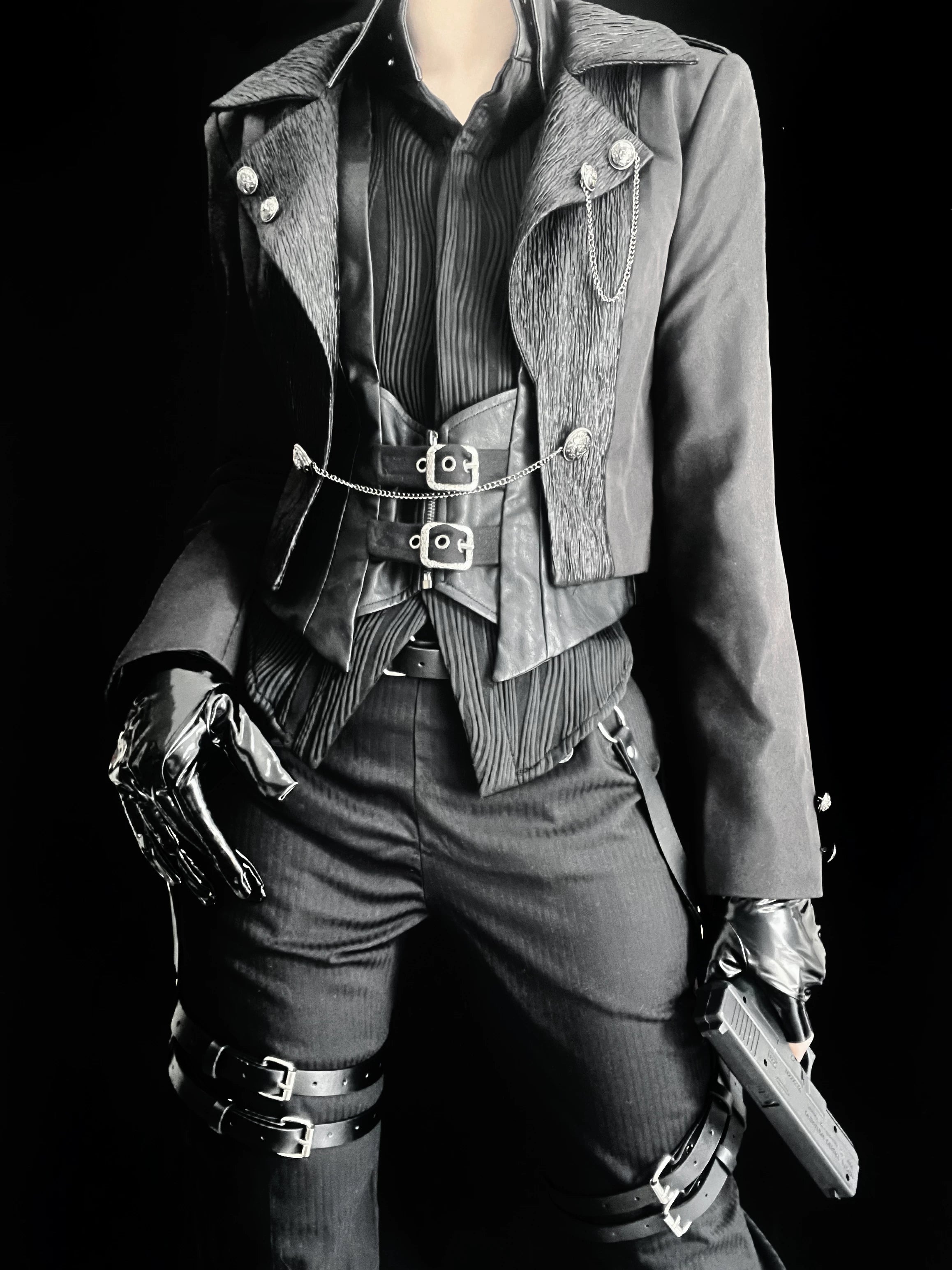 Open Front Ouji Lolita Short Coat, Detachable Trailing 44445:808763