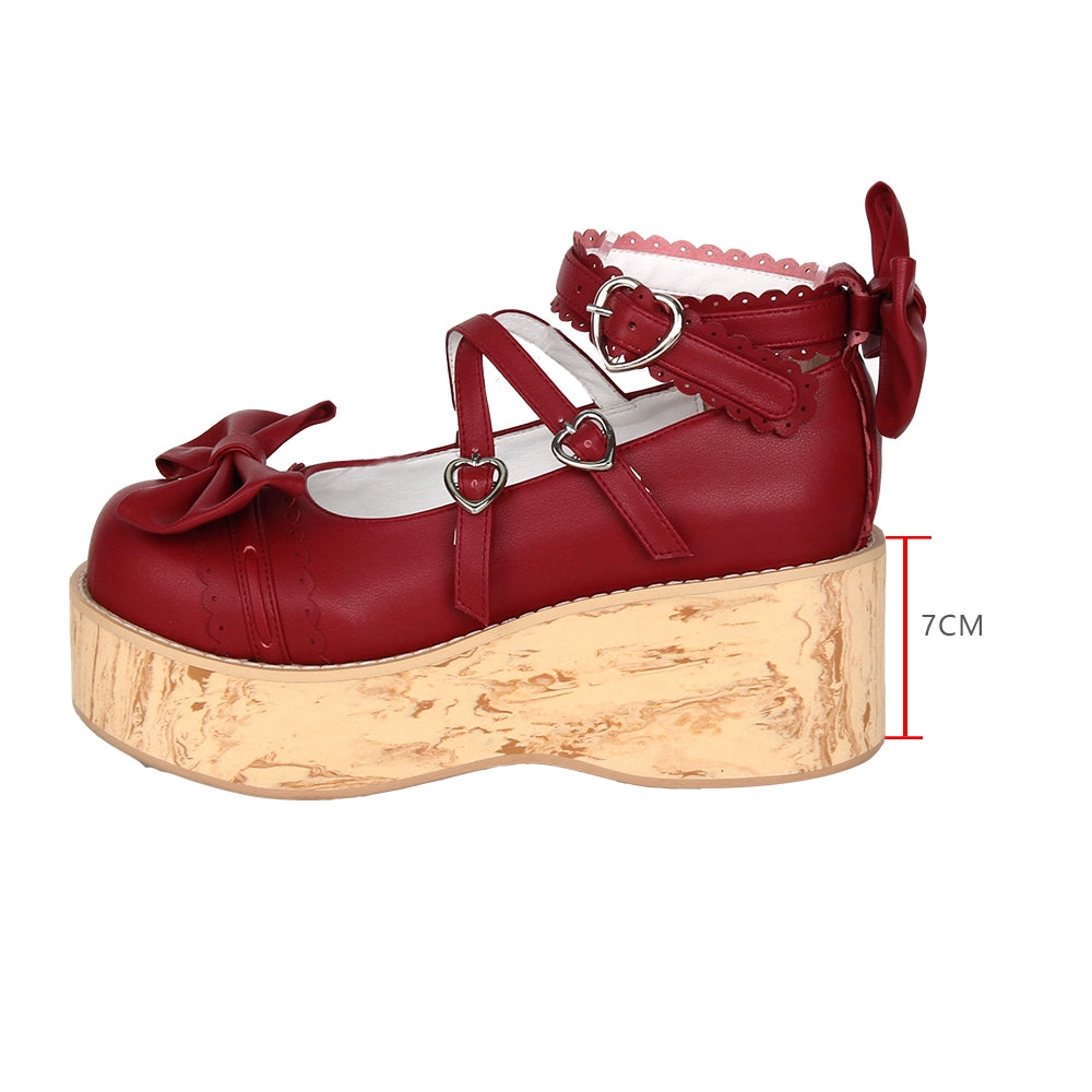 Angelic Imprint - Princess Lolita Platform Shoes, Wood Grain Sole 42465:741022