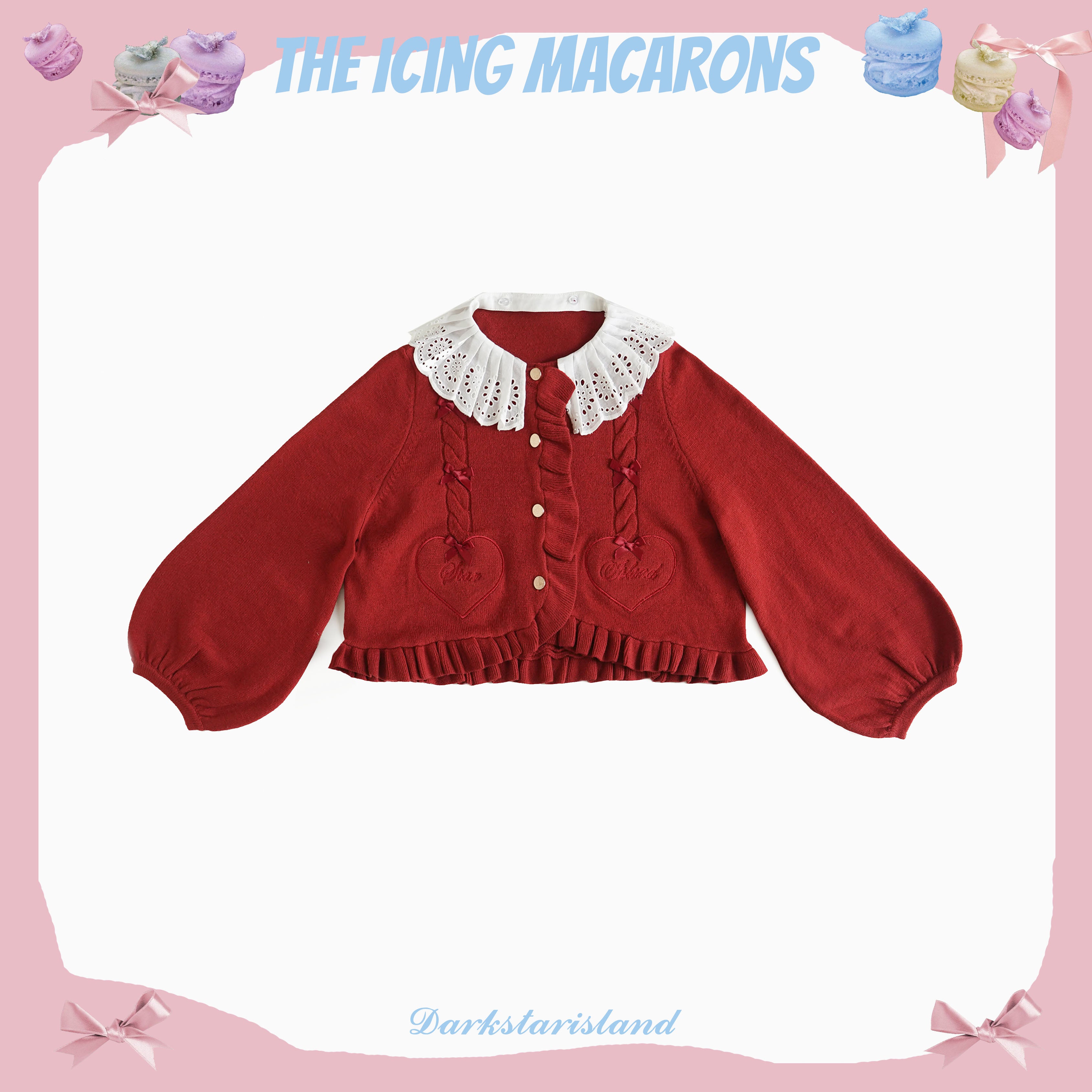 (BFM)Dark Star Island~Sugar Frost~Sweet Lolita Cardigan Knit Embroidered Sweater