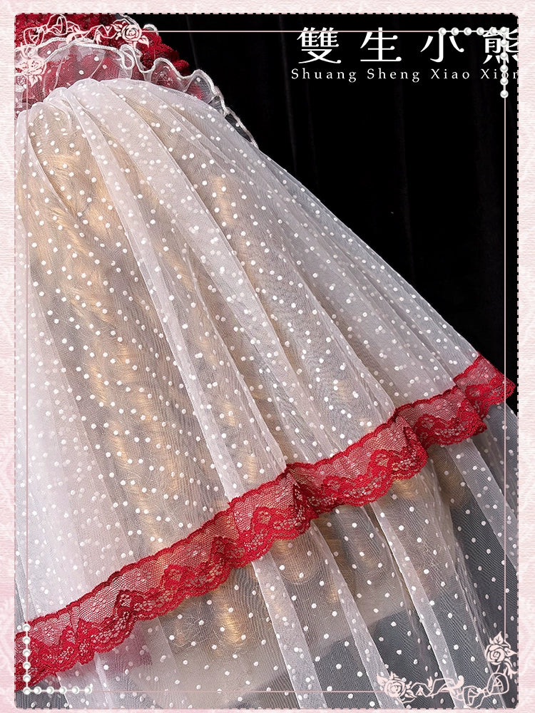 Shuang Sheng Xiao Xiong - Heart of Love - Lace Sweet Lolita Accessory Set 44308:803614
