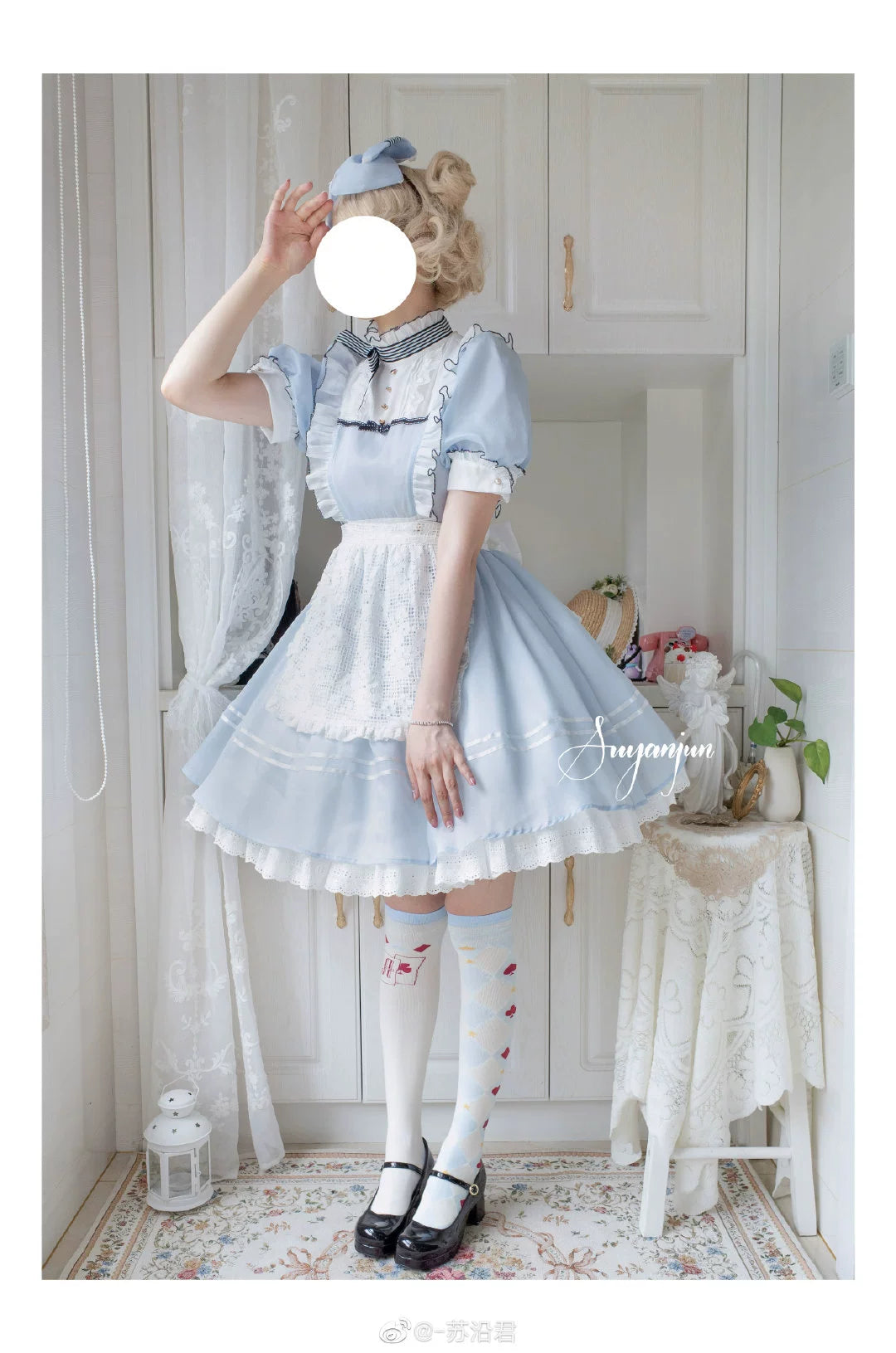 Yukines Box - Daily Lolita Cotton Asymmetric Print Socks