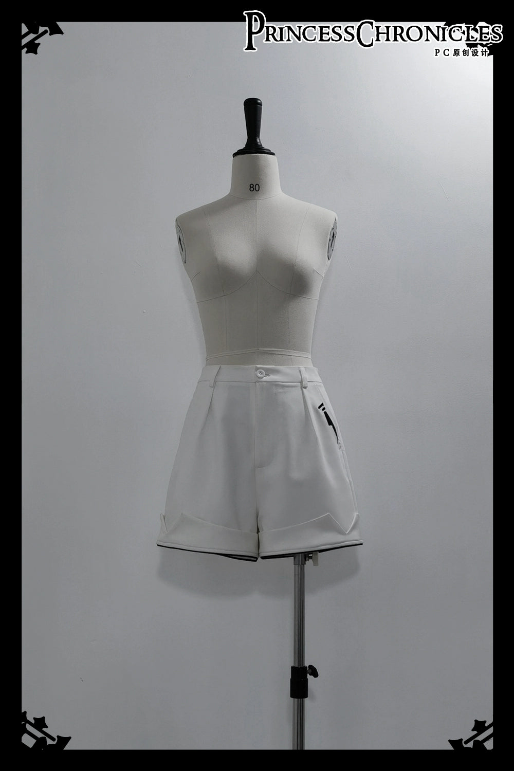 Princess Chronicles - White Cat - Futuristic Style Cool Lolita Pants Suit With Cat Ear Coat (L M S) 39562:628454