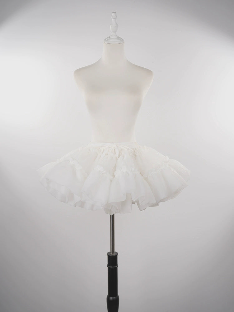 OCELOT - White Puffy Lolita Petticoat | 11.8" (30 cm) Length (White) 44143:796717