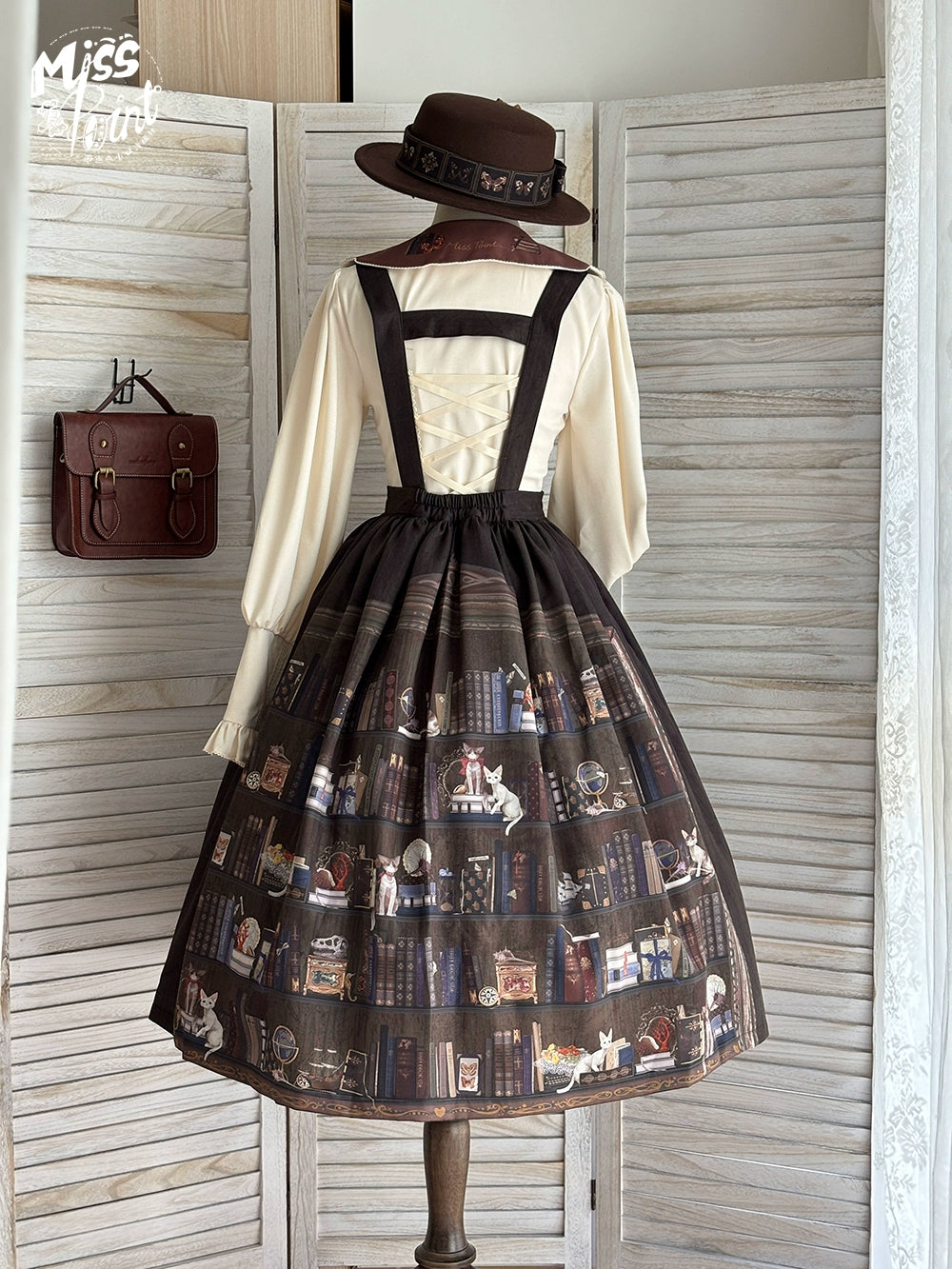 Miss Point - German Bookshelf - Classic Lolita SK, Detachable Suspenders 44026:791870